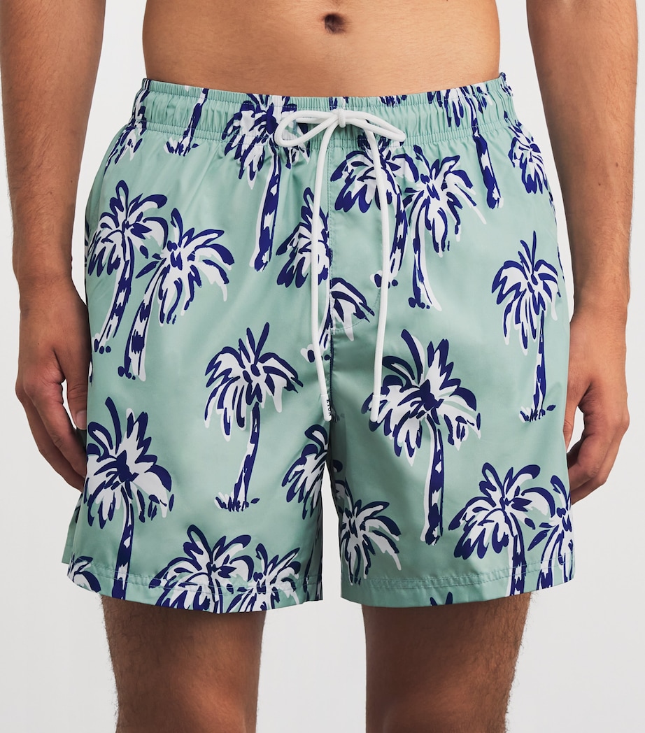 Palm Tree Swim Shorts 65 MID GREEN Image 2