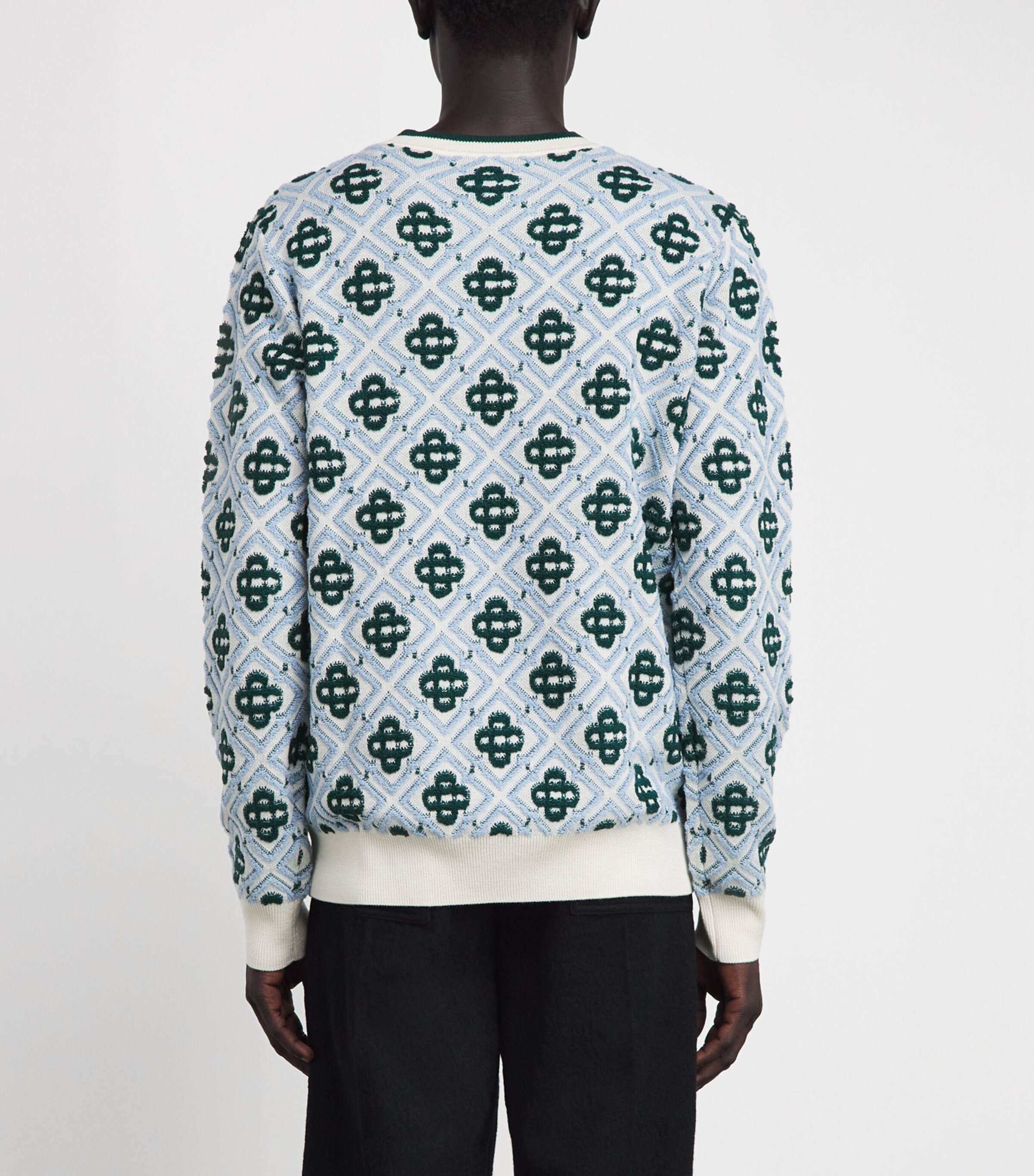 Casablanca Mens Wool Monogram Sweater Cc Monogram Image 5