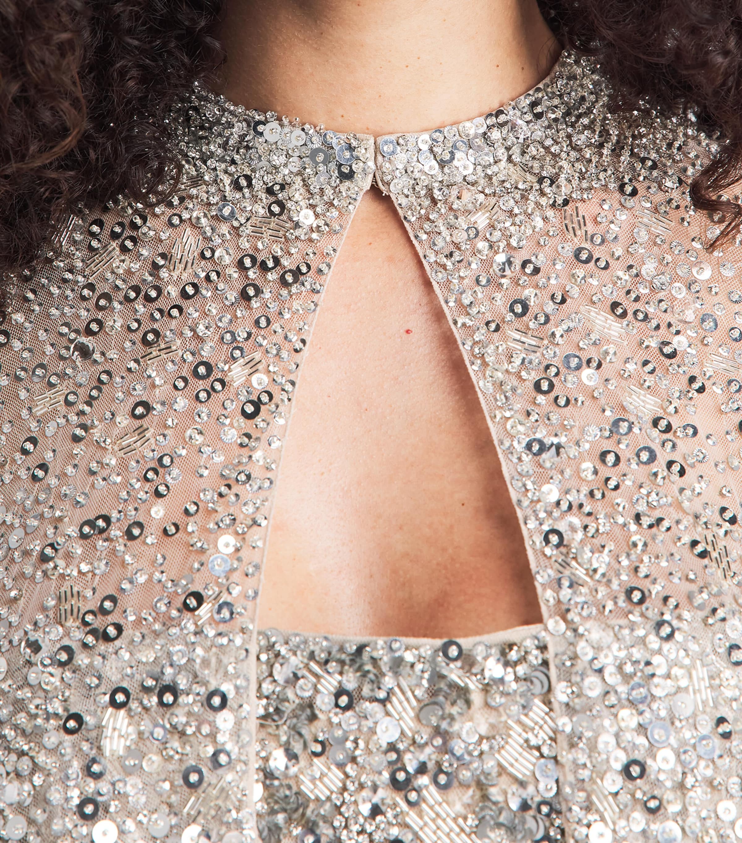 Jenny Packham Womens Embellished Sirocco Gown and Cape Moonstone Image 6