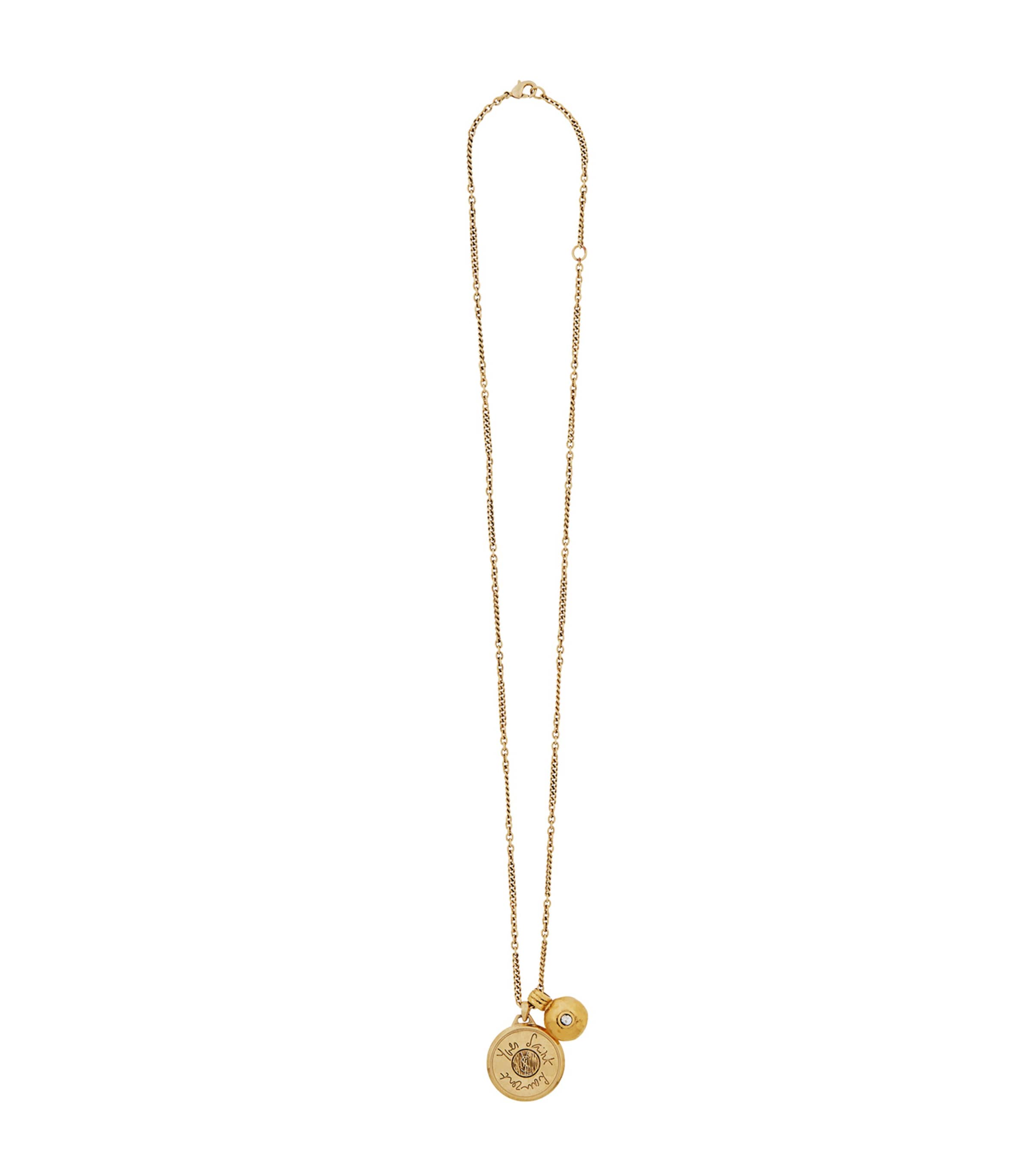 Saint Laurent Cassandre Medallion Necklace Image 1