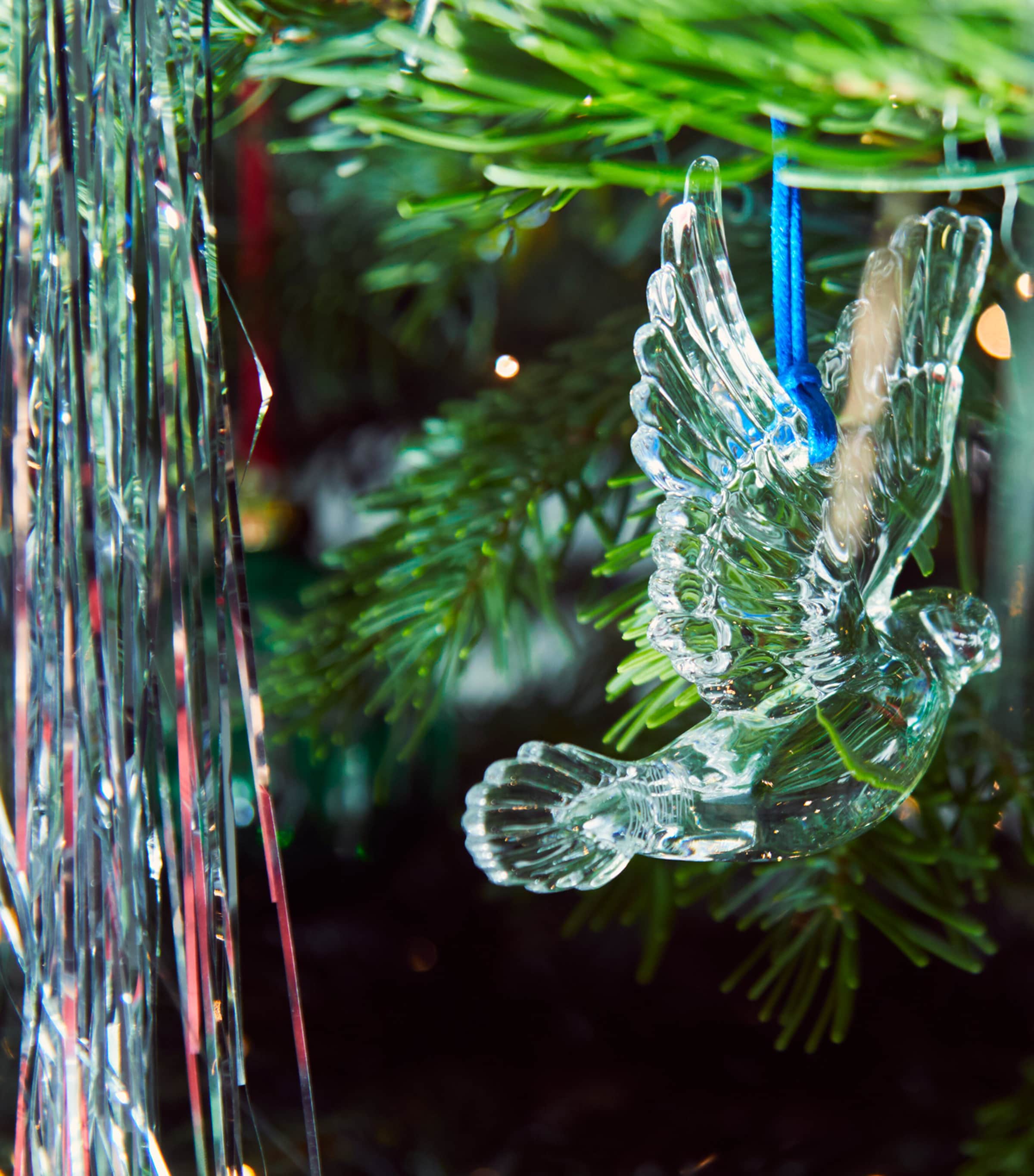 Crystal Dove of Peace Tree Decoration (9cm) CLEAR Image 2