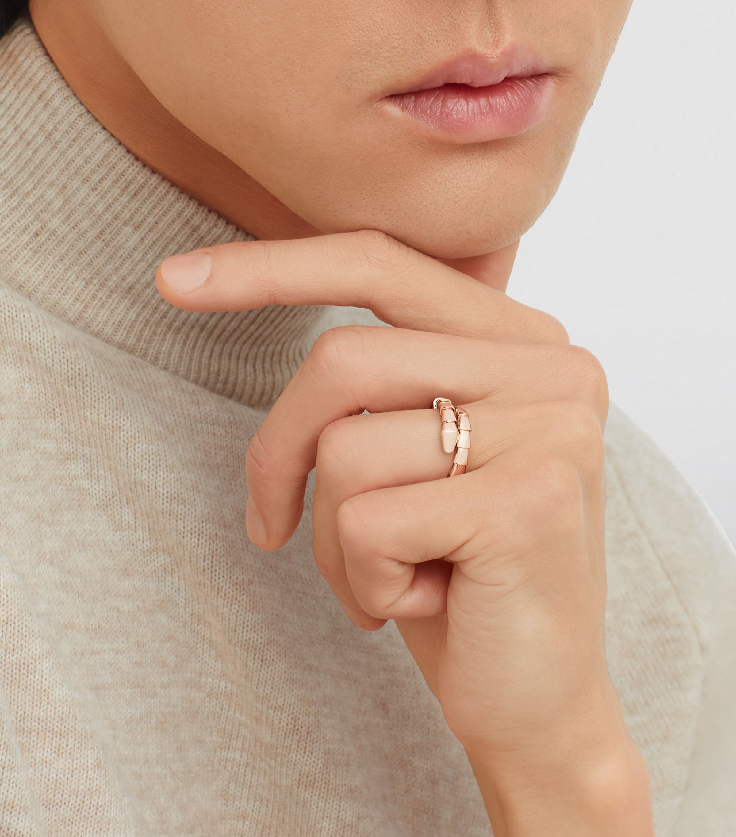 Rose Gold Serpenti Viper Ring PINK GOLD Image 5