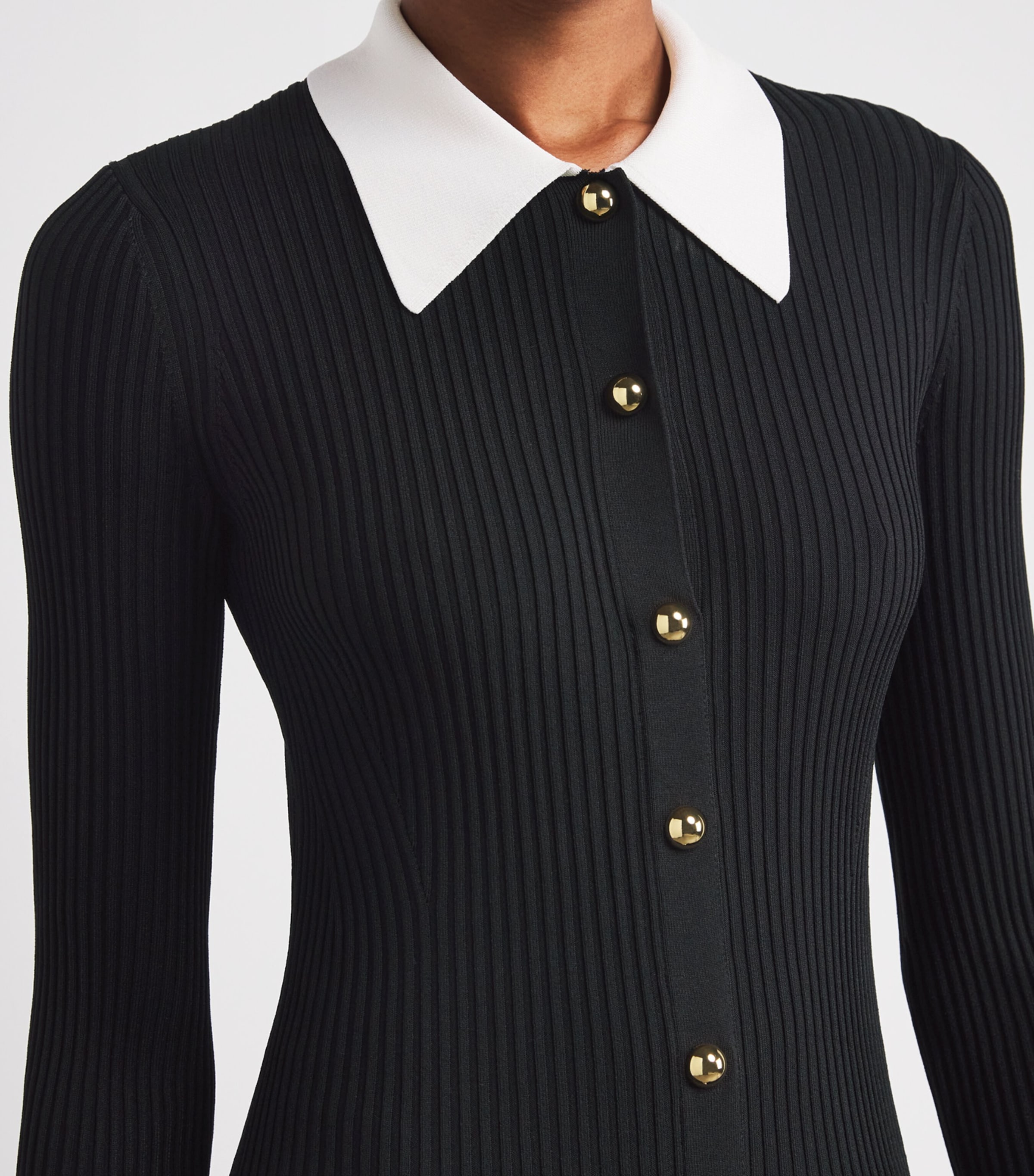 Ribbed Phillipa Midi Dress BLACK Image 4