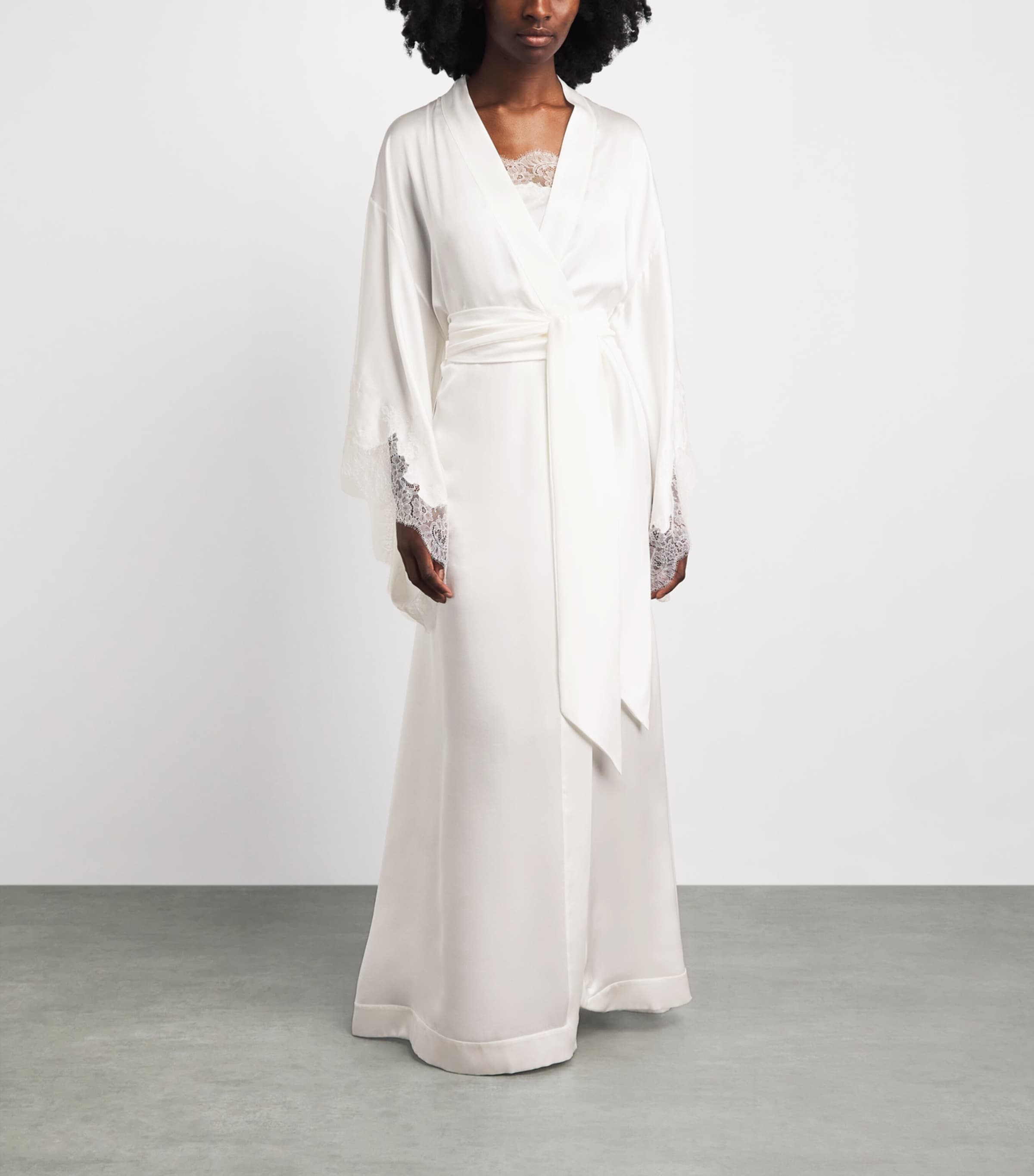 Carine Gilson Womens Short Silk Cérès Robe Nat/nat Image 2