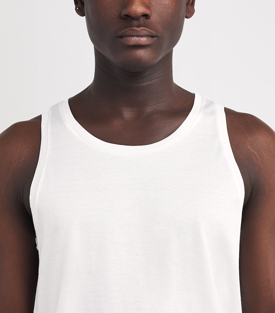 Cotton Sporty Vest 0101 WHITE Image 7