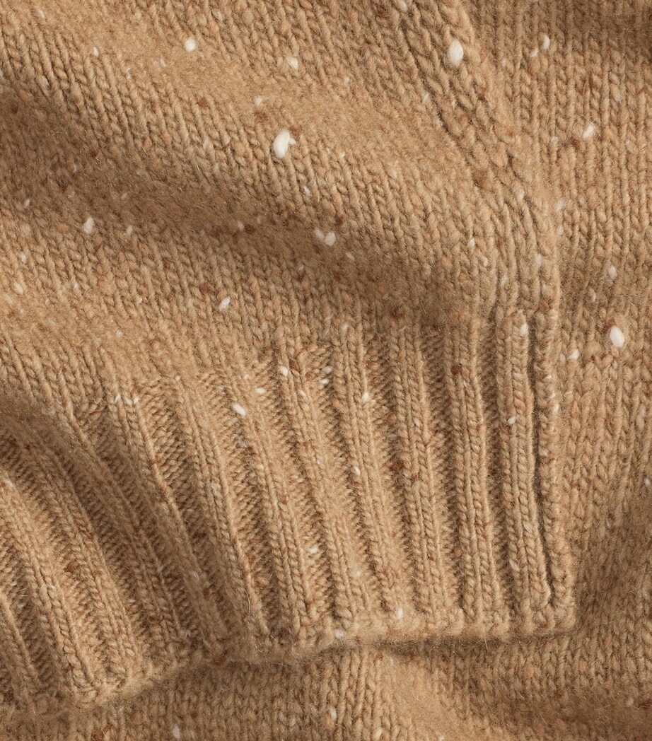 Cashmere Donegal Scarf CAMEL Image 3