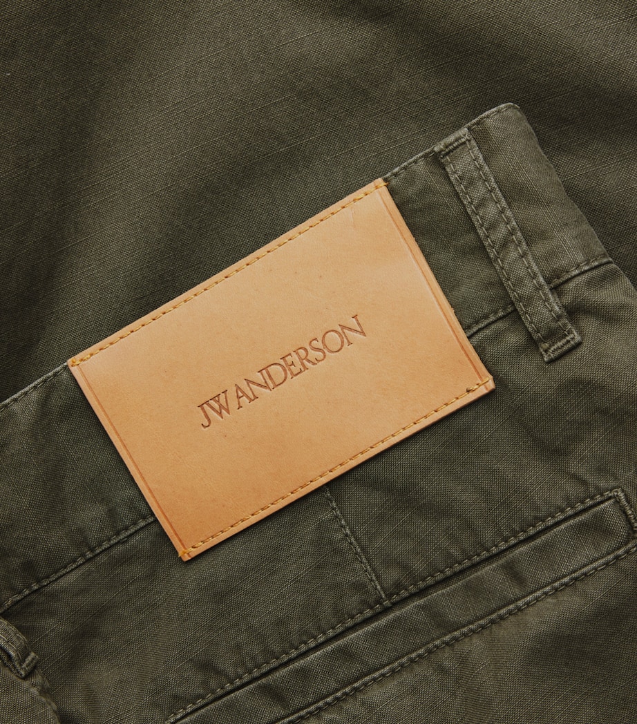 JW Anderson Mens Cotton Cargo Trousers Khaki Image 6