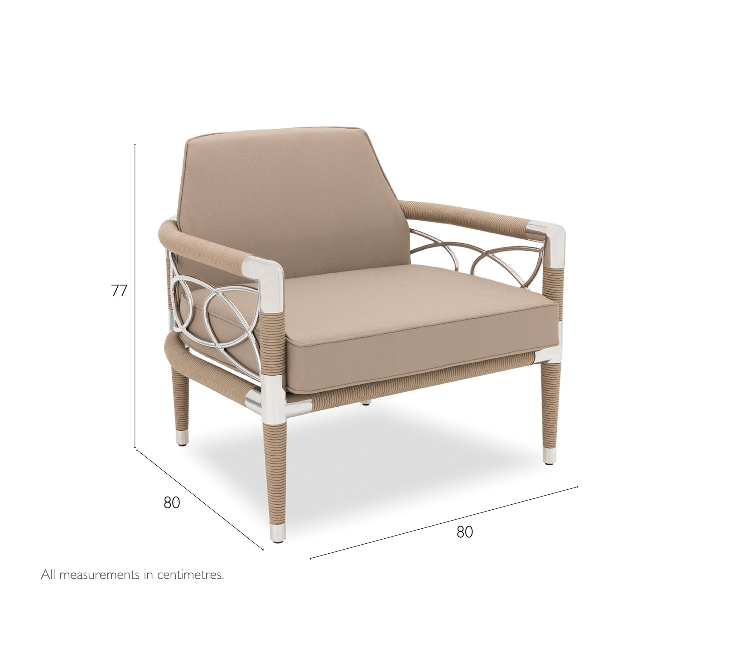 Davos Outdoor Armchair WHITE Image 4