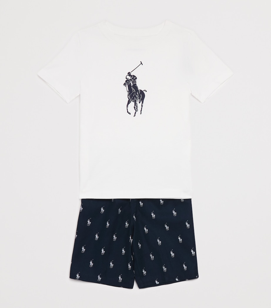 Cotton T-Shirt and Shorts Pyjama Set (5-7 Years) BCVNEWPORT NAVY Image 3