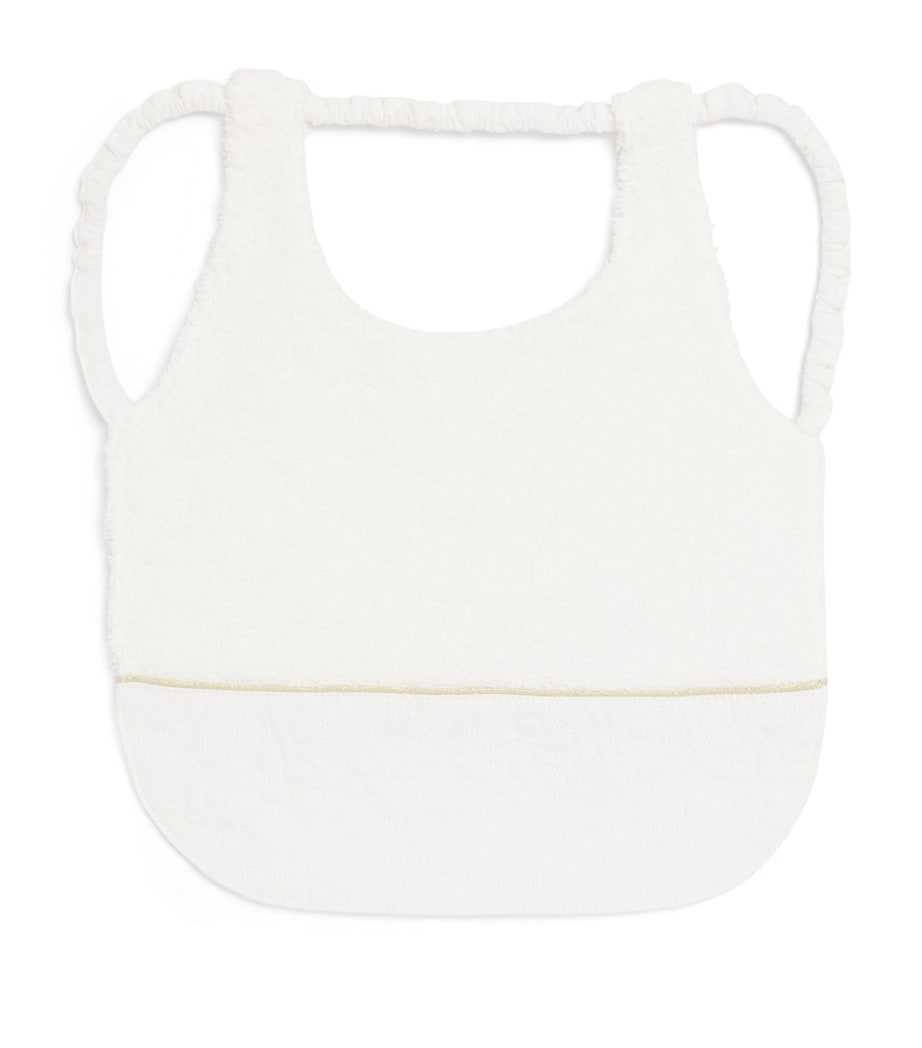 Embroidered Star Bib with Straps 13NACRE Image 1