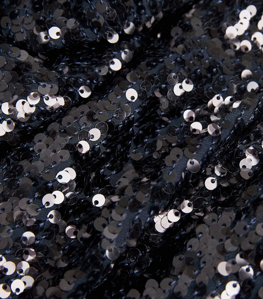 Sequinned Cowl-Neck Gown 418 MARINE Image 5