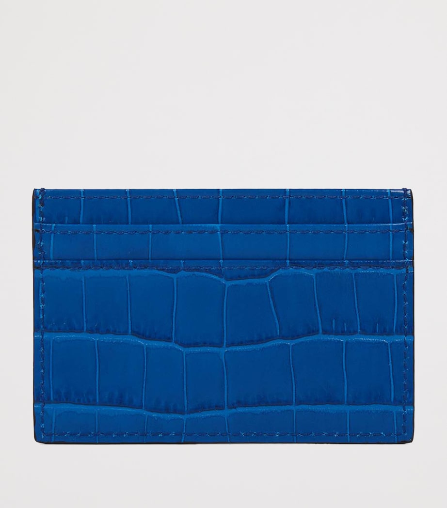 Leather Mara Flat Card Holder CERULEAN Image 3