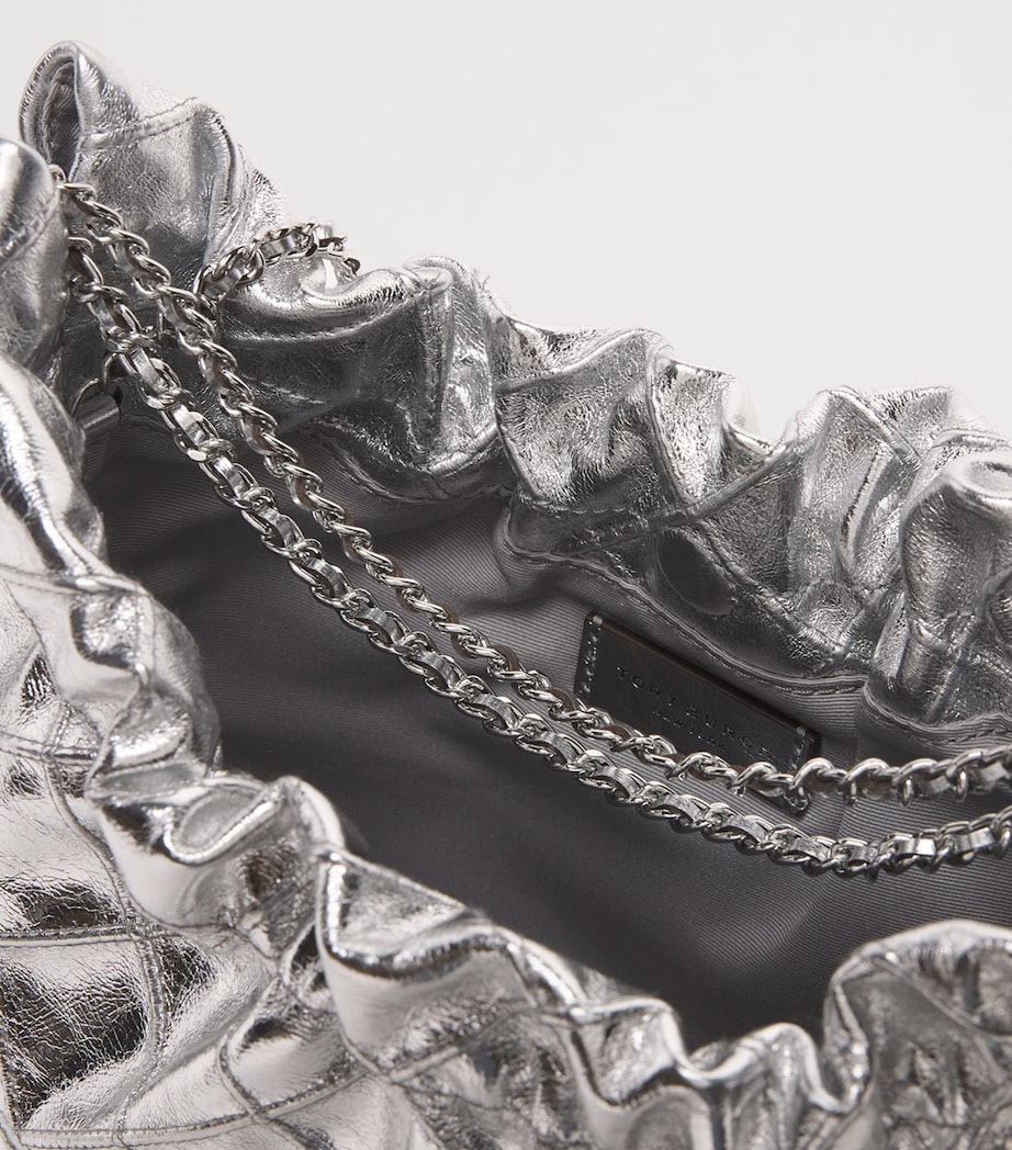 Mini Metallic Leather Fleming Shoulder bag SILVER Image 4