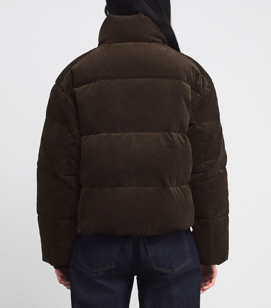 Stretch-Cotton Corduroy Puffer Jacket DARK BEECH Image 4