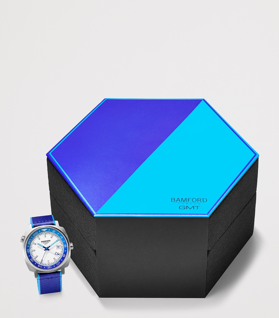 Stainless Steel GMT Summer +2 Watch 40mm BLUE Image 6