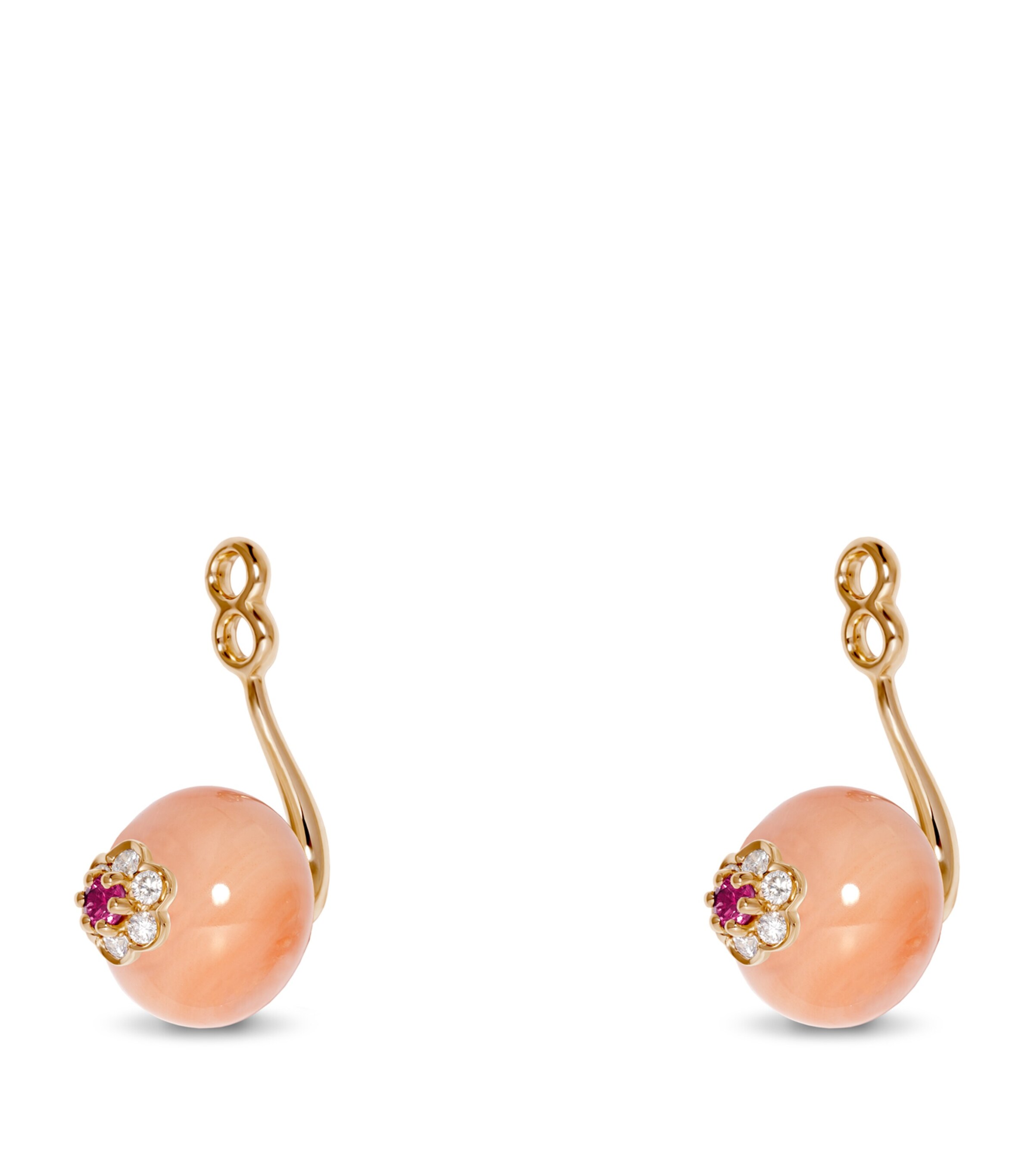 Rose Gold, Diamond and Sapphire Berry Ear Jacket MULTI Image 3