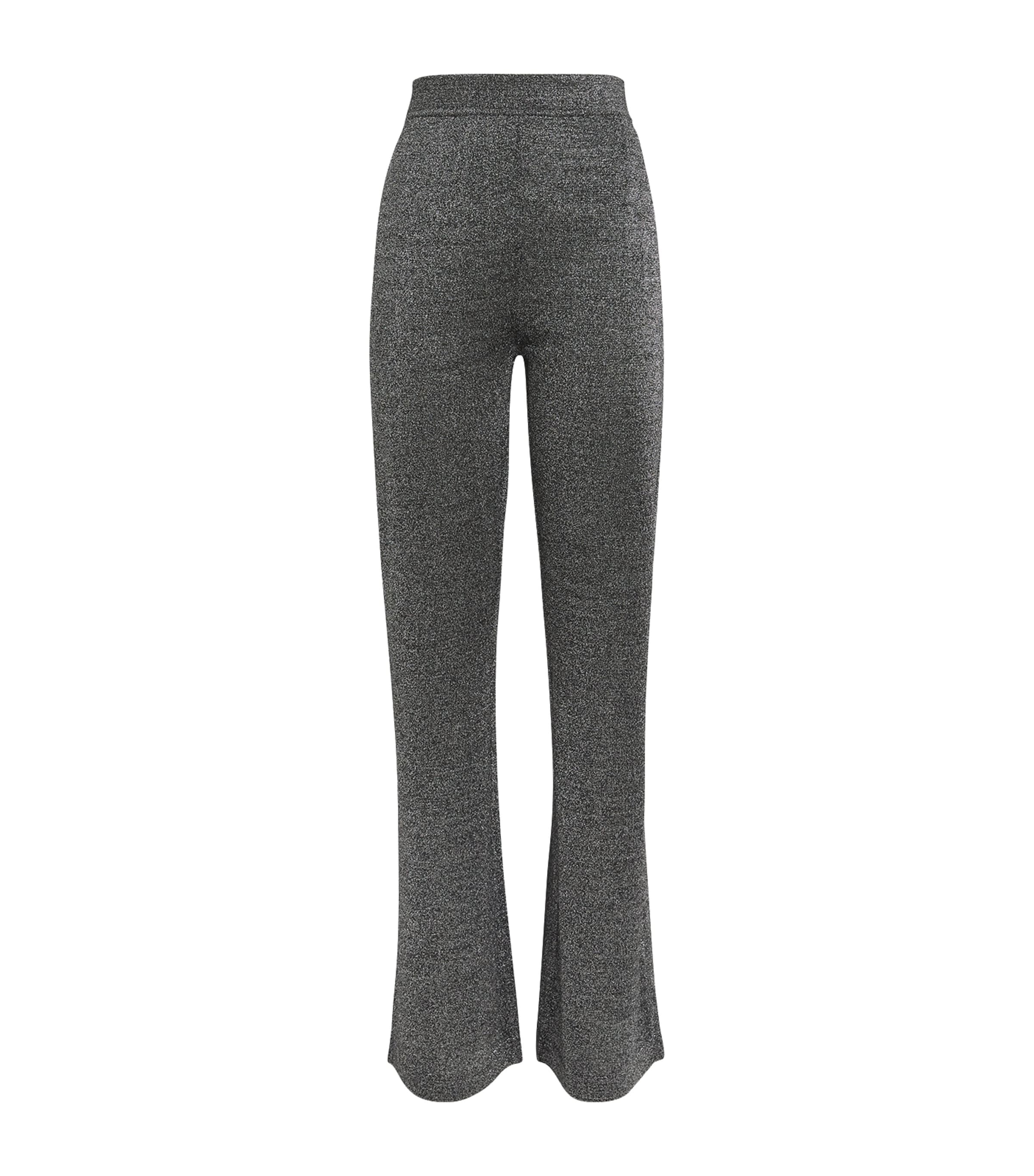 Missoni Glitter High-waist Flared Trousers In Black