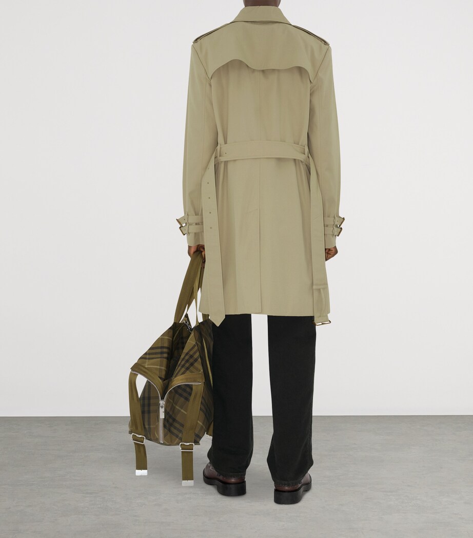 Cotton Gabardine Slim Trench Coat SKYLARK Image 4