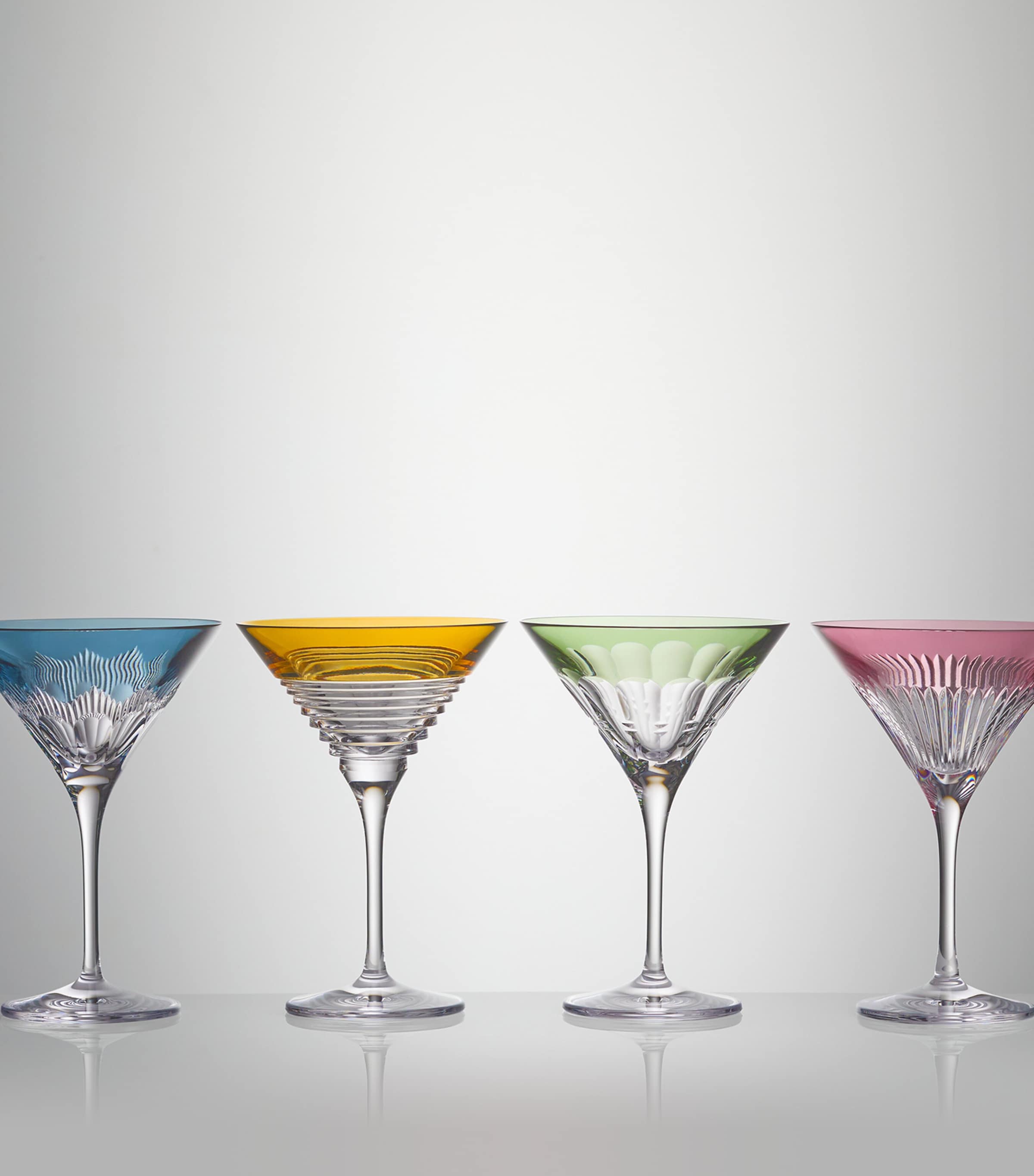 Set of 4 Crystal Mixology Martini Glasses (250ml) MULTI Image 3