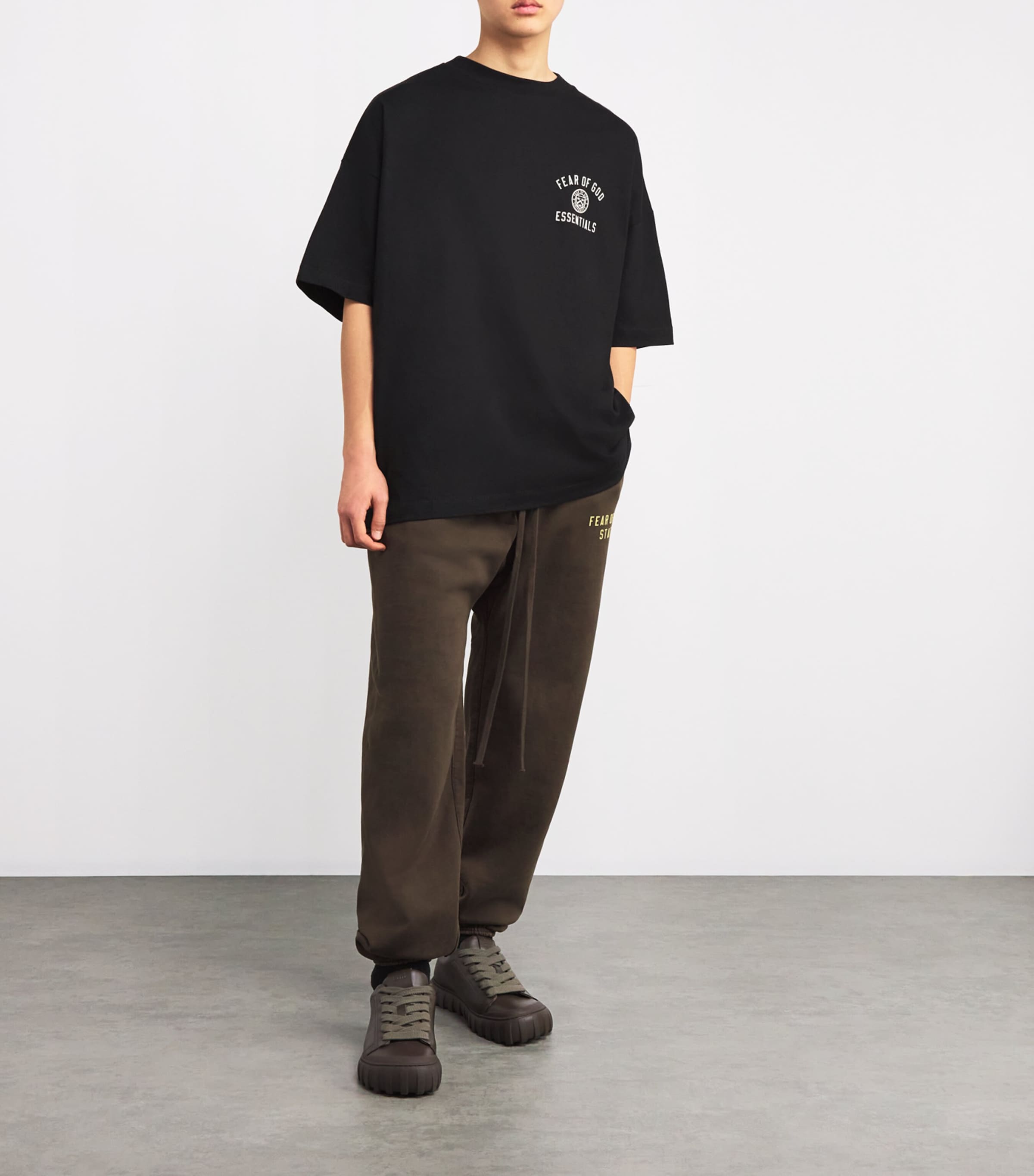 FEAR OF GOD ESSENTIALS Cotton University Crest Logo T-Shirt