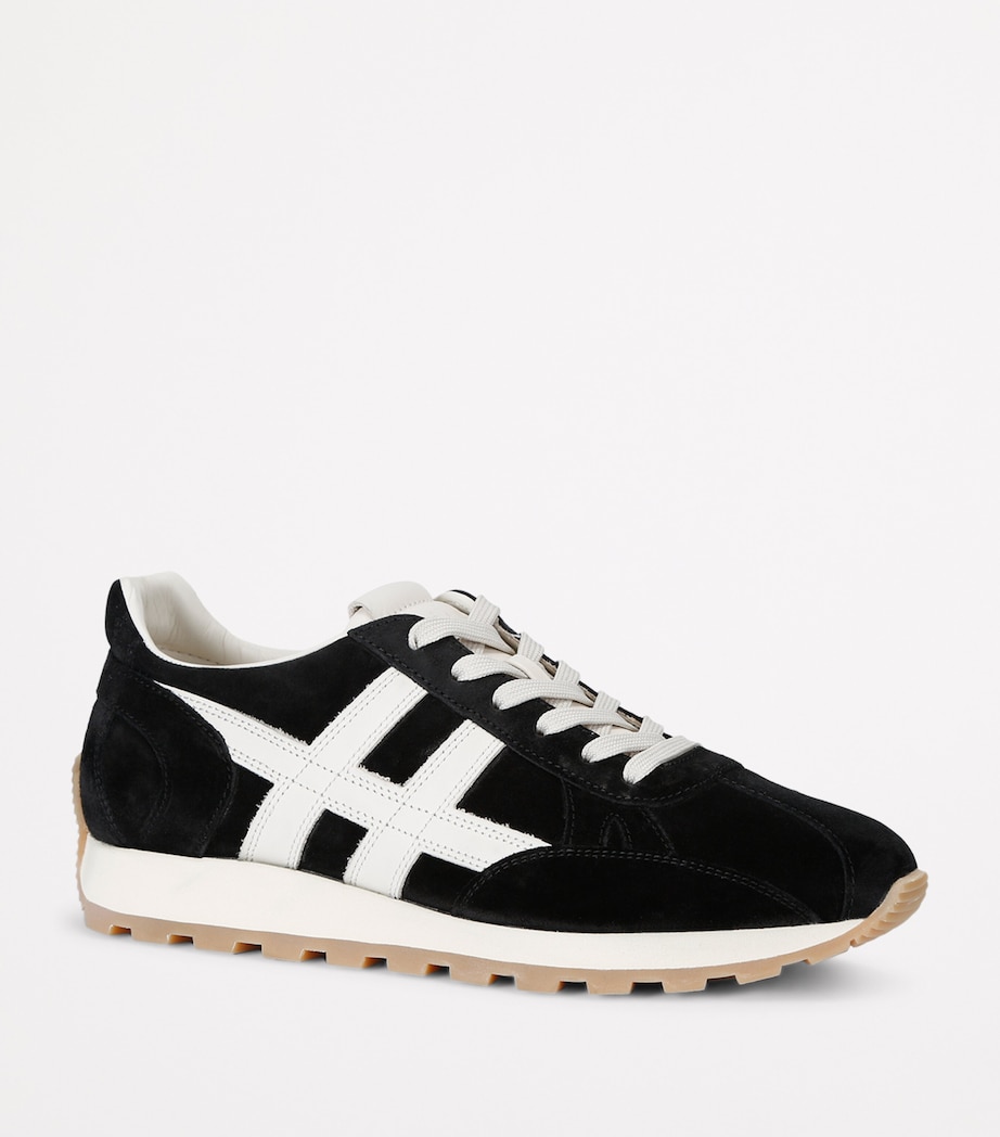 Suede H671 Allacciato Sneakers BLK/WHITE Image 3