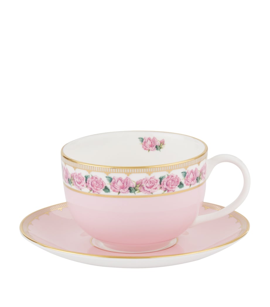 Shell Garden Floral Teacup And Saucer PINK Image 2