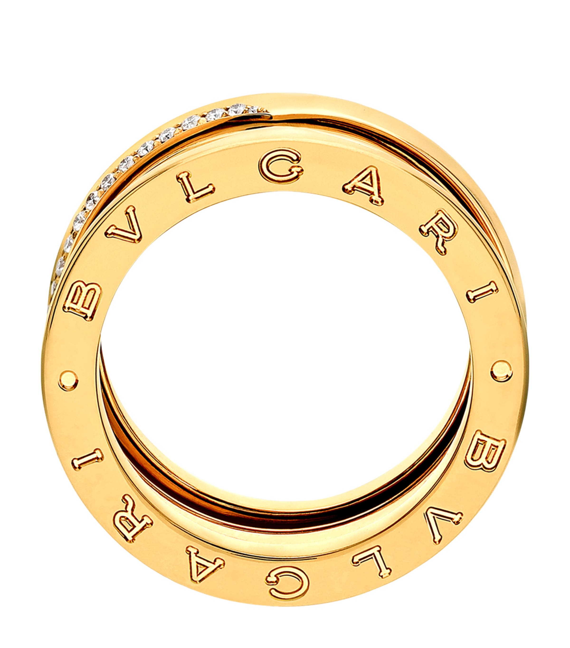 Yellow Gold and Diamond B.zero1 Three-Band Ring YELLOW GOLD Image 2