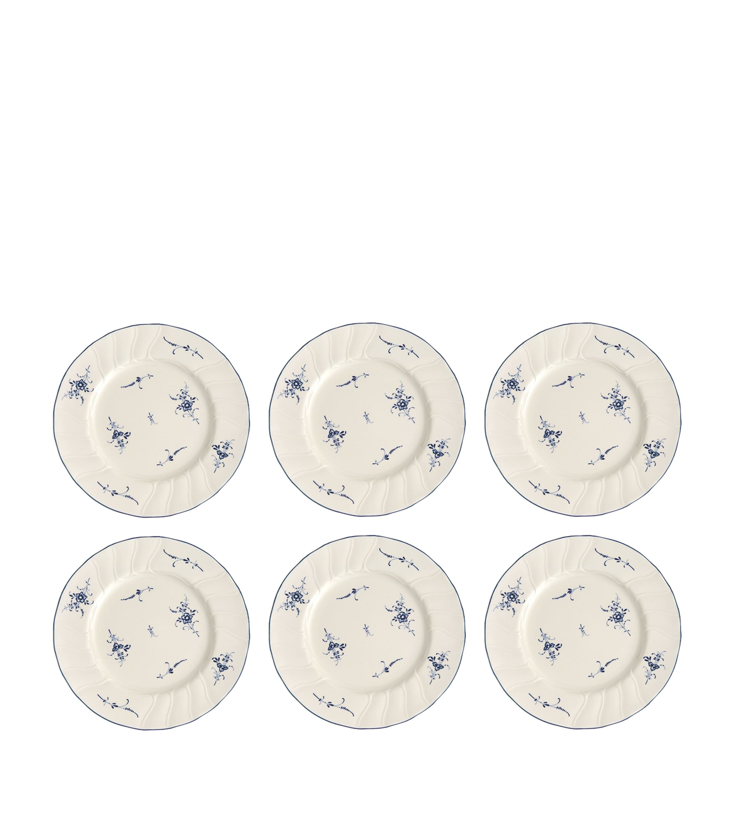 Villeroy & Boch Set Of 6 Old Luxembourg Salad Plates In White