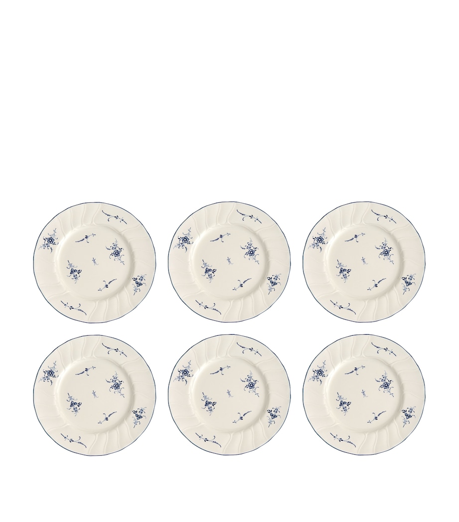 Set of 6 Old Luxembourg Salad Plates (20.5cm) WHITE Image 1