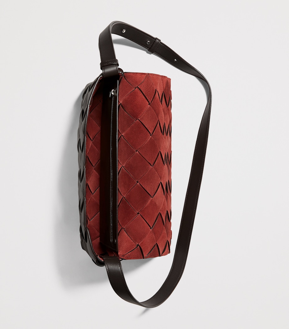 Bottega Veneta Large Leather Intreccio Diago Cross-Body Bag Image 4
