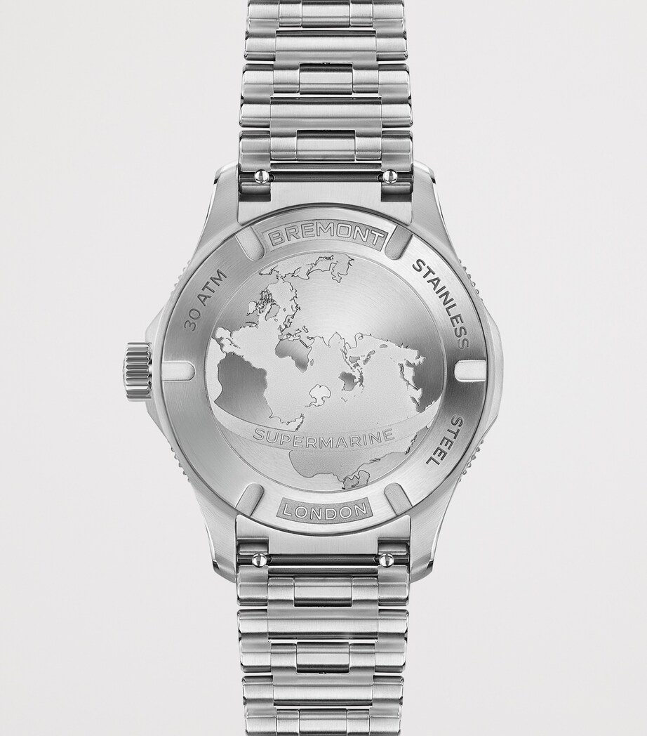 Bremont Stainless Steel 300m Supermarine GMT Watch 40mm Red Image 2