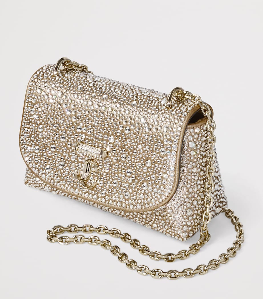 Crystal-Embellished Curve Cross-Body Bag GOLD/CRYSTAL/SHINY G Image 3