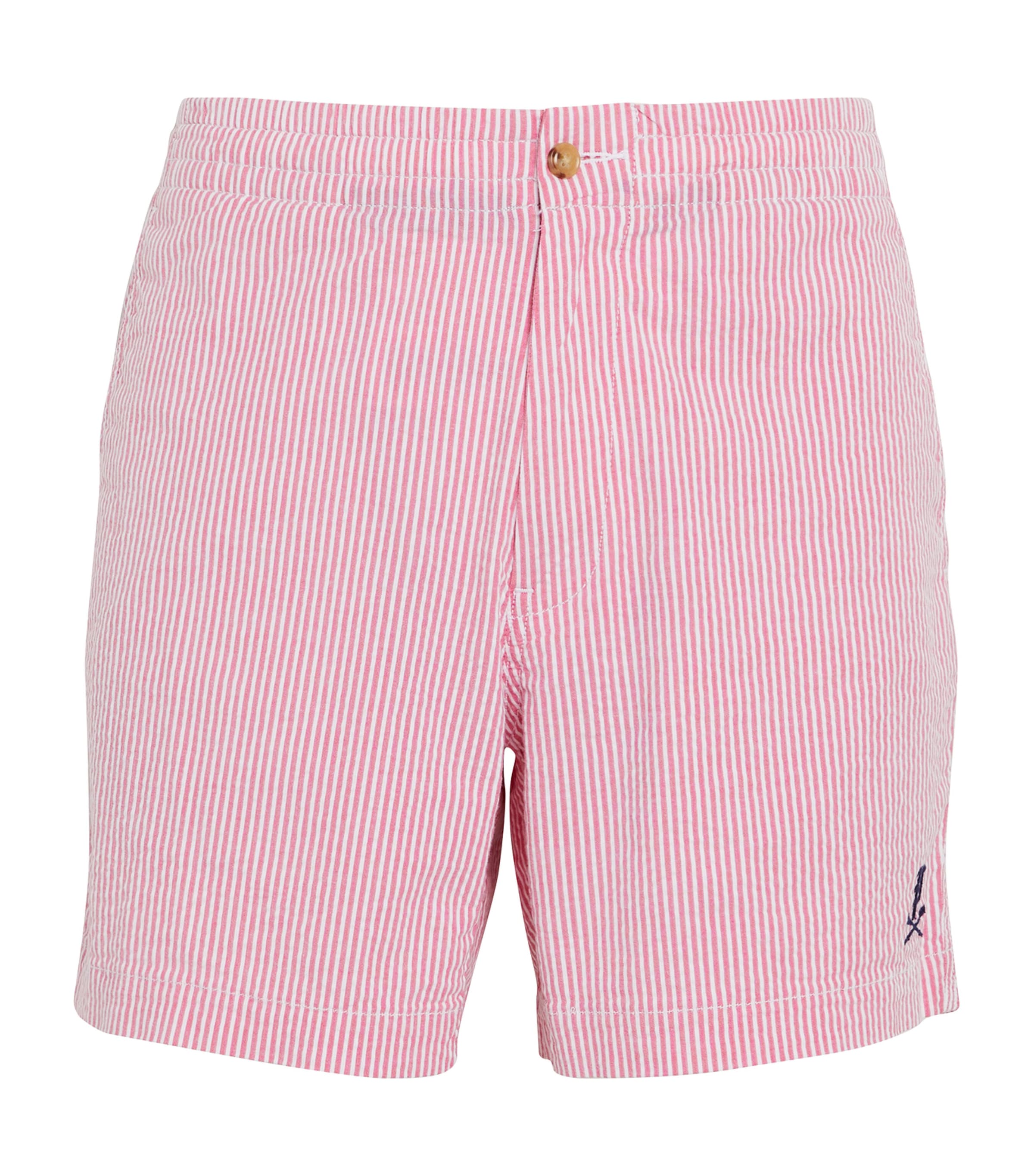 Polo Ralph Lauren Stretch-cotton Striped Shorts In Pink