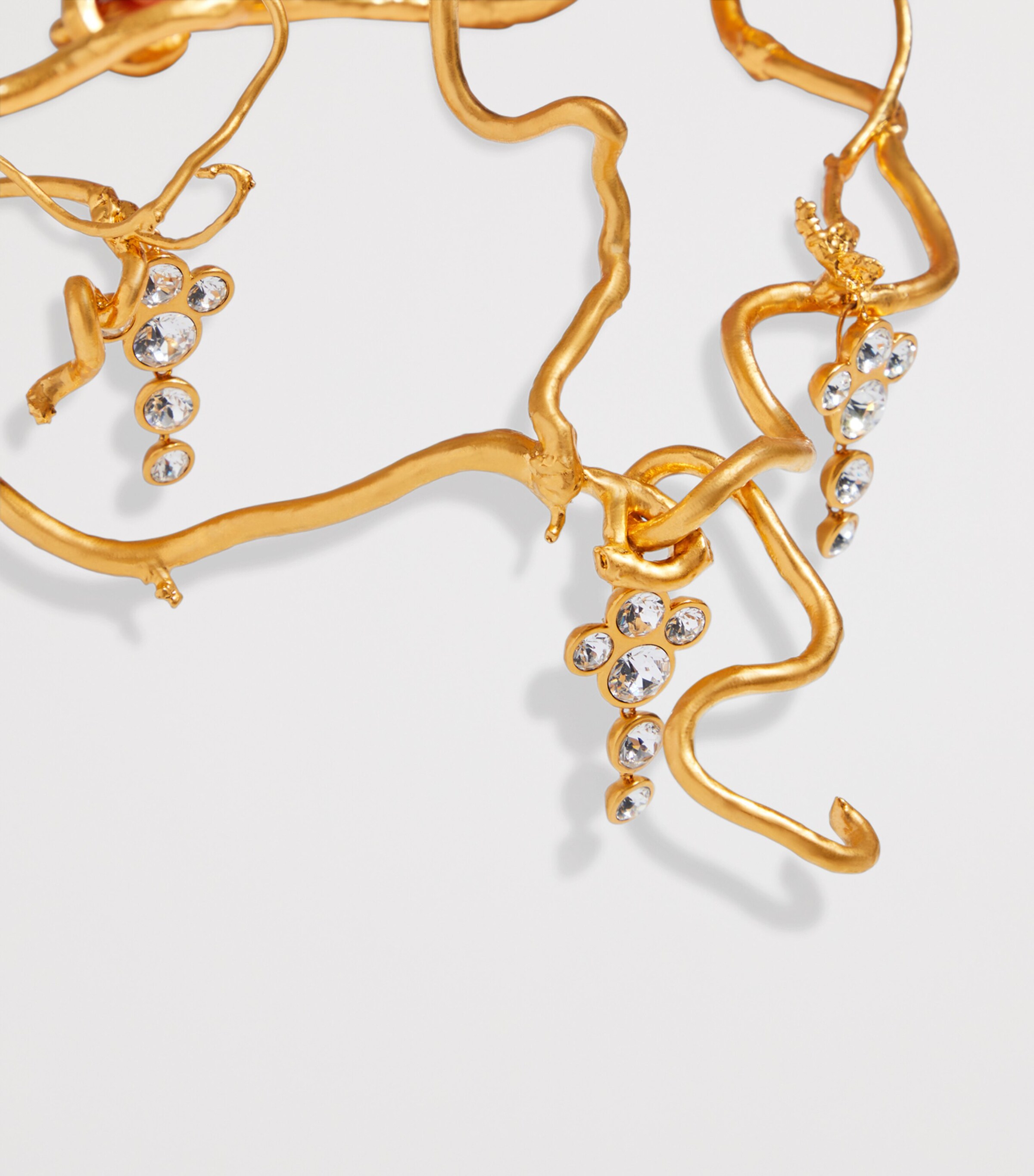 Schiaparelli Rhinestone-Embellished Vine Necklace Gold Image 5