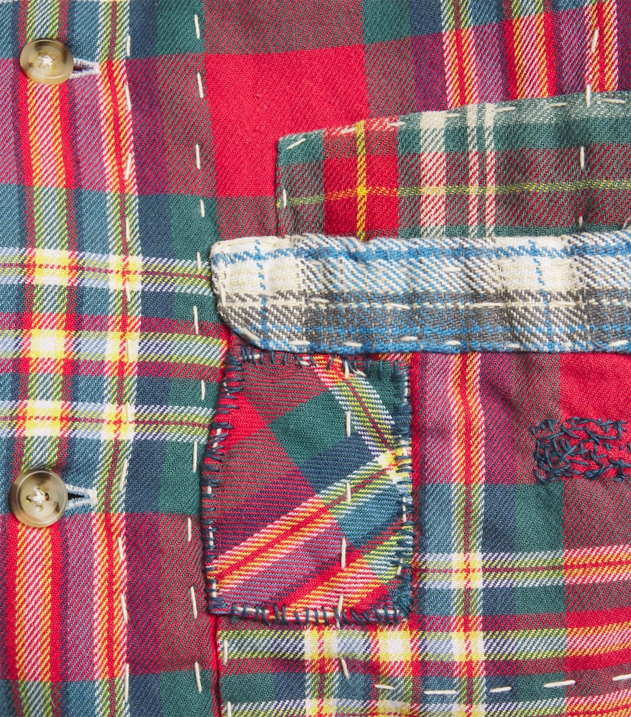 Cotton Flannel Patchwork Overshirt MULTI Image 5