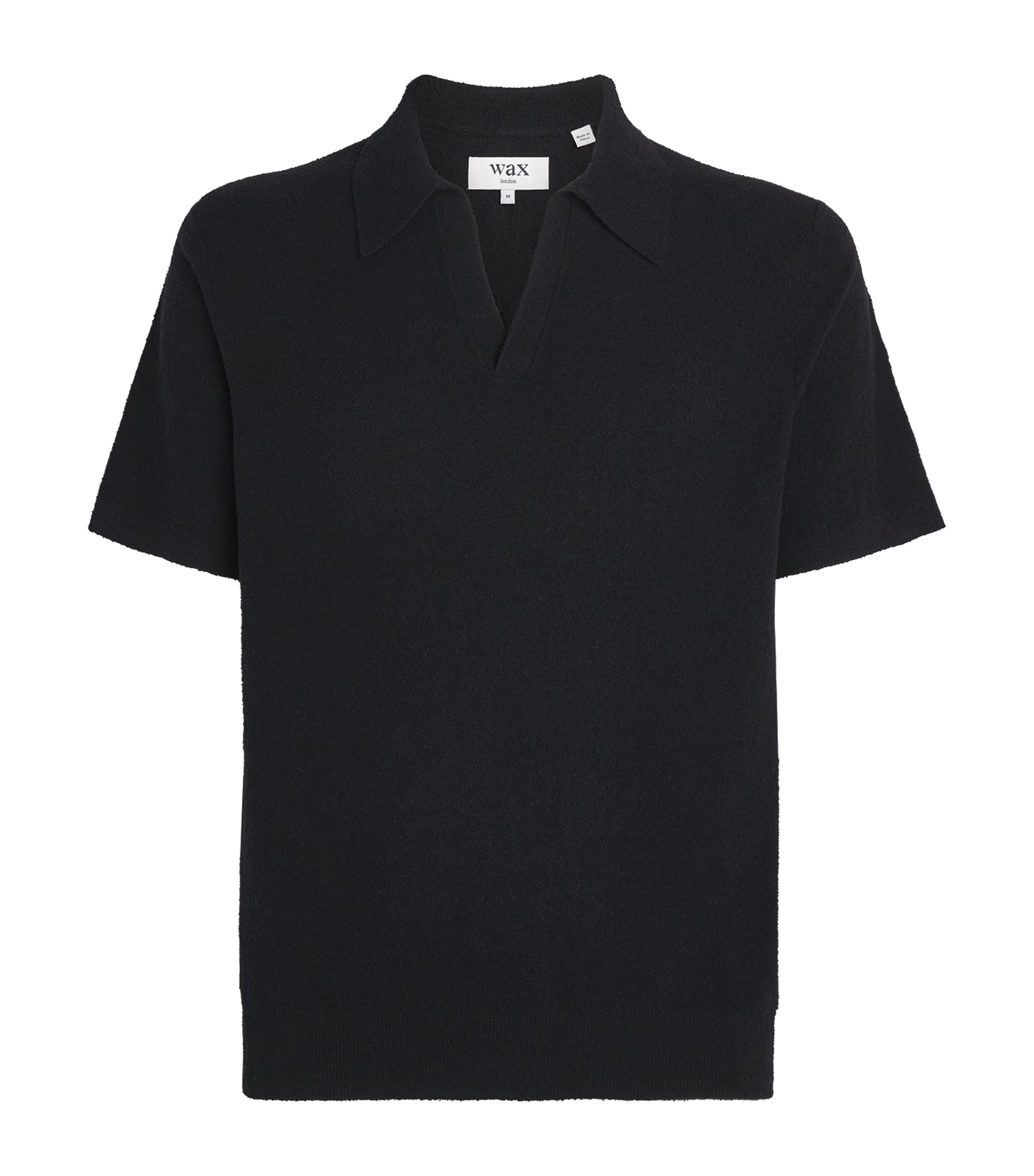 Wax London Mens Cotton-Blend Siena Polo Shirt Black Image 1