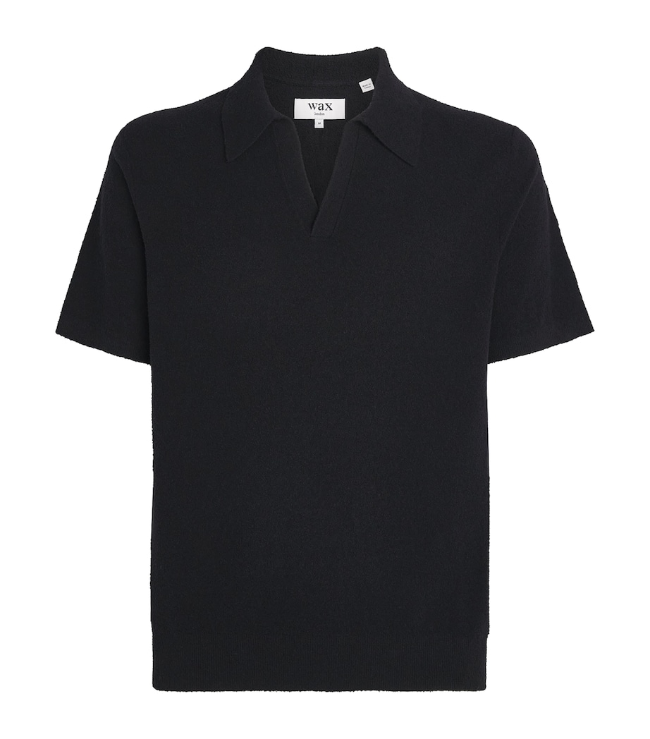 Wax London Mens Cotton-Blend Siena Polo Shirt Black Image 1