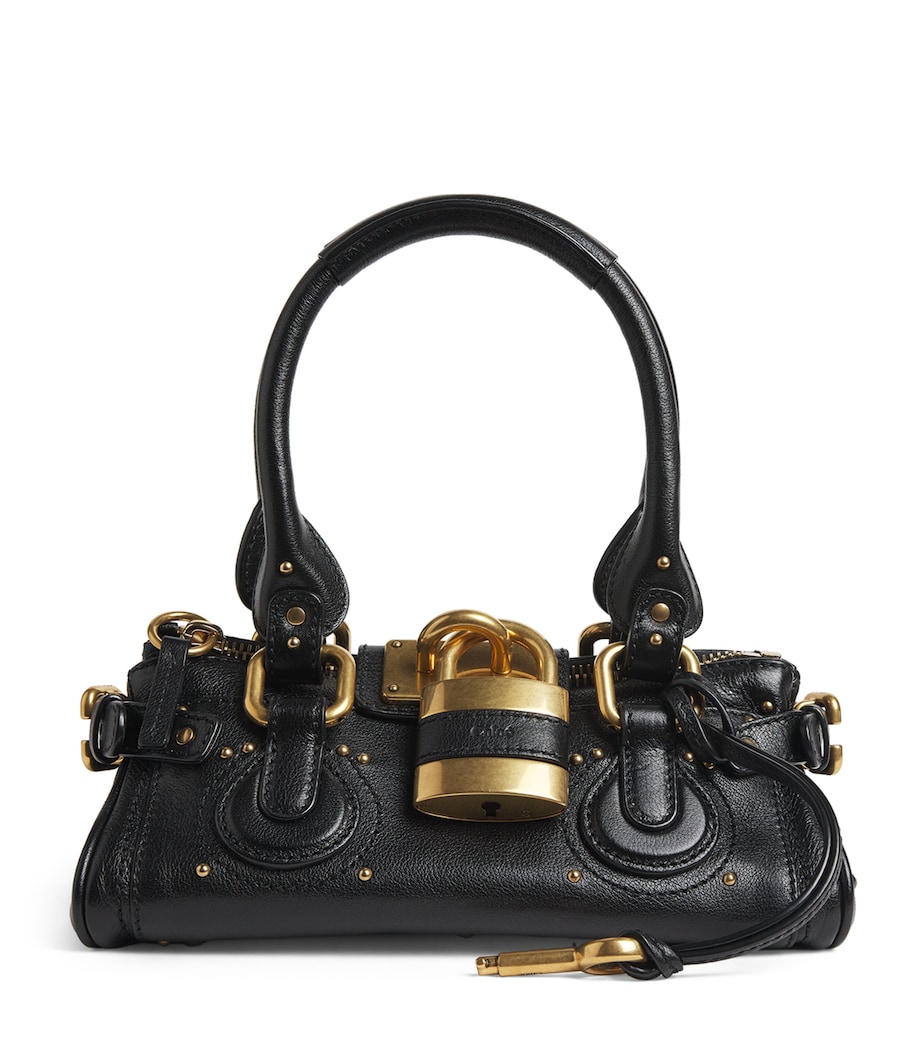 Small Leather Paddington Top-Handle Bag BLACK Image 1