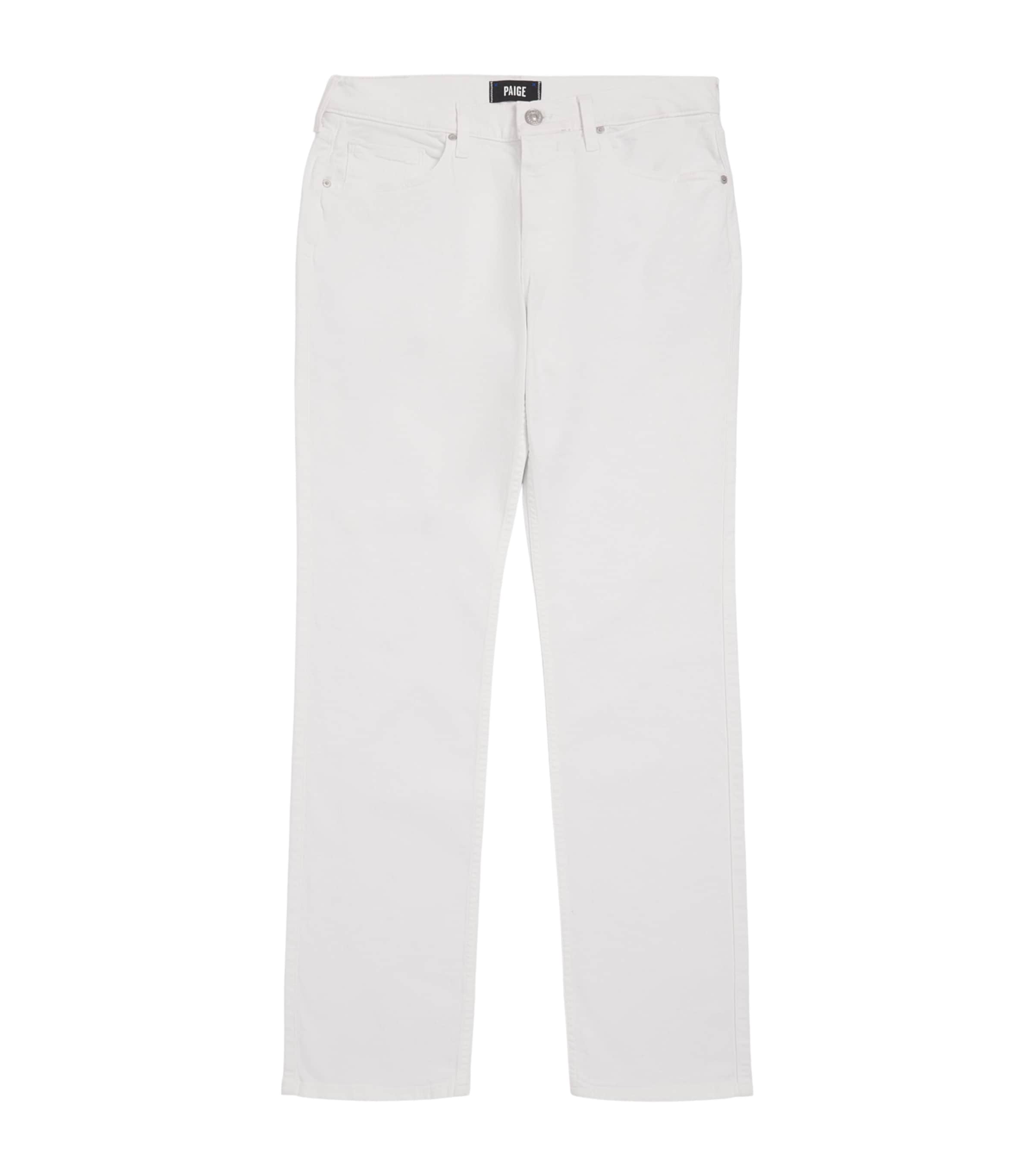 PAIGE Mens Normandie Straight Jeans Crisp White Image 1