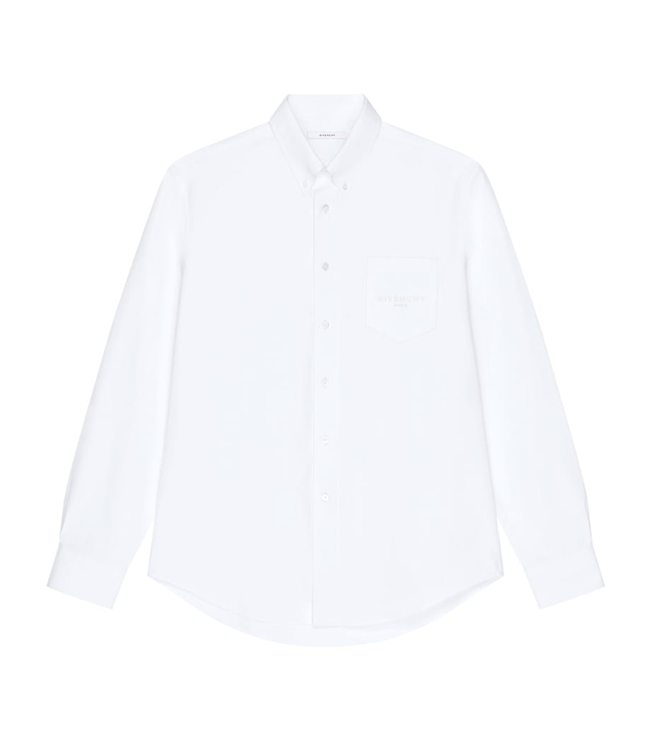 Givenchy Mens Cotton Logo Shirt White Image 1