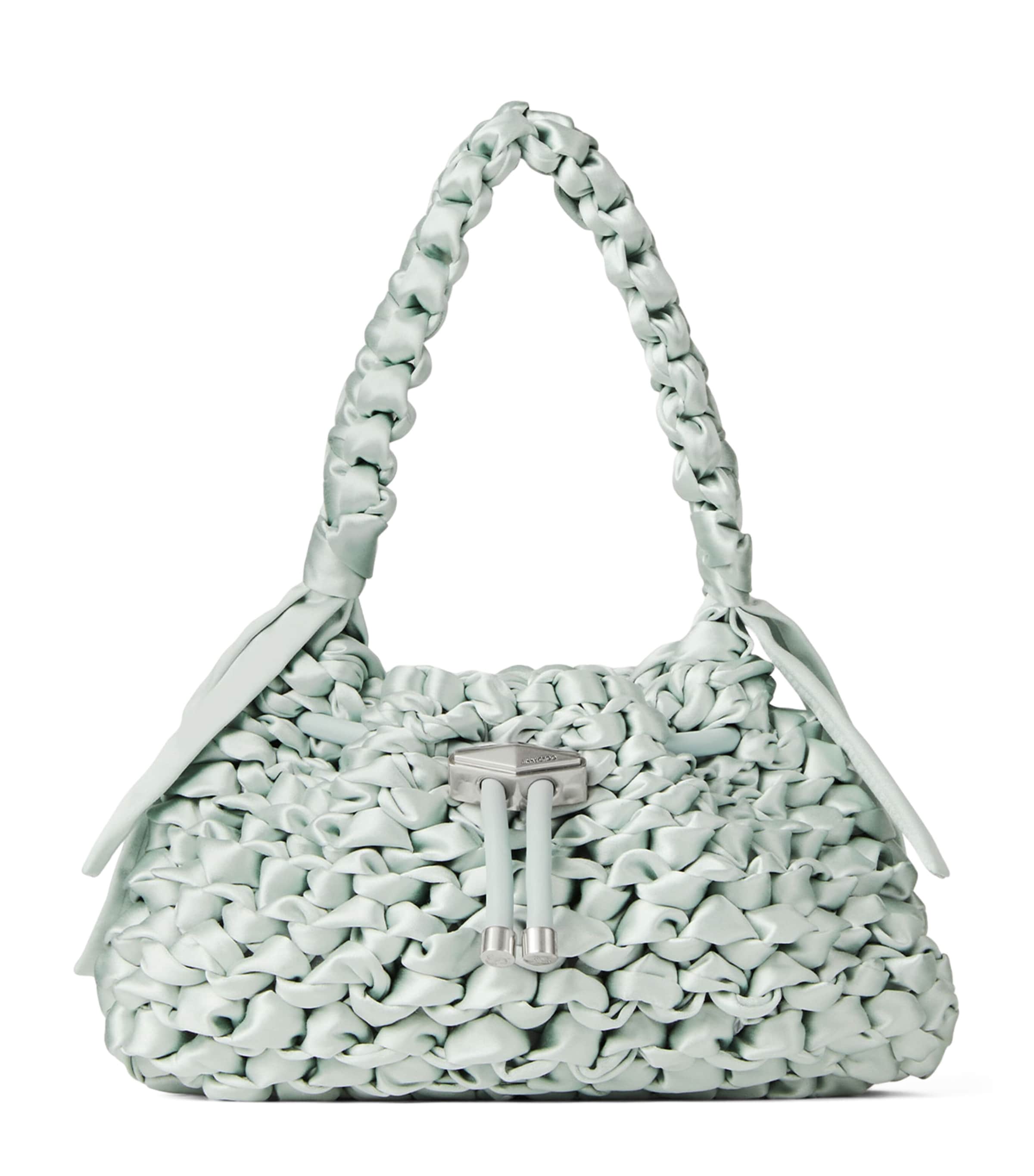 Jimmy Choo Small Satin Cinch Shoulder Bag