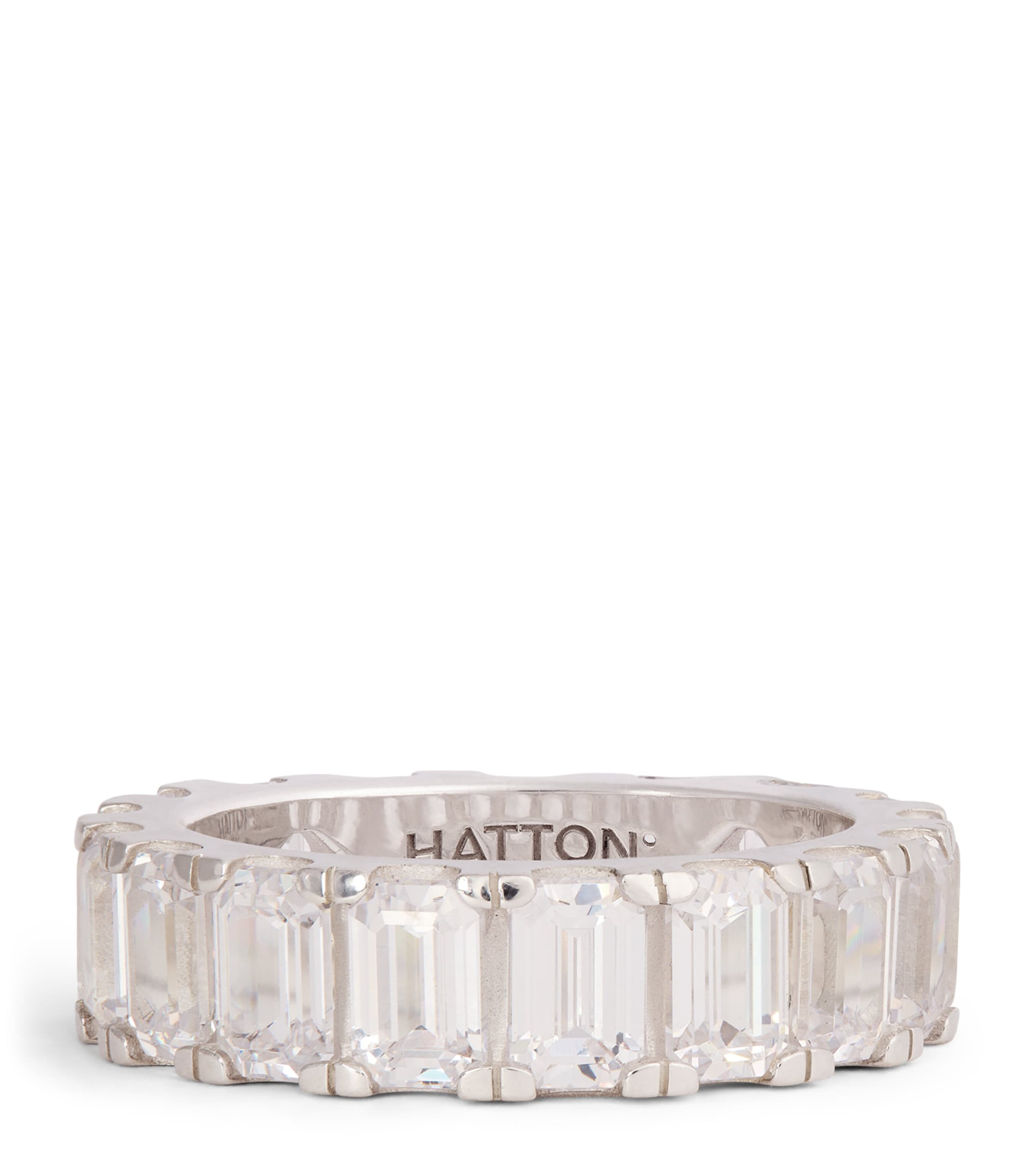 HATTON LABS STERLING SILVER WRAPAROUND BAGUETTE RING 