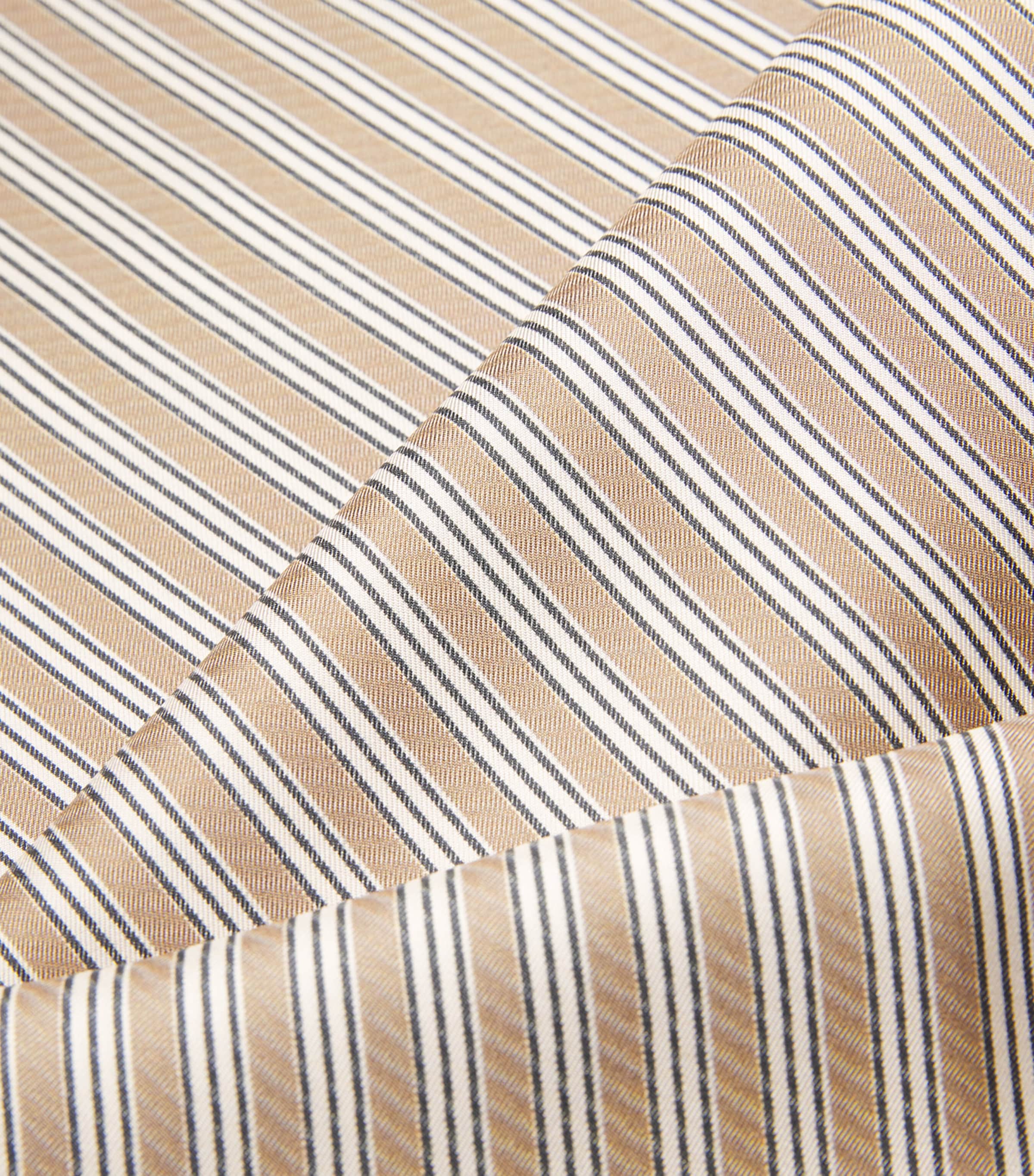 Silk Stripe Wide-Leg Trousers HAZELNUT BROWN Image 5