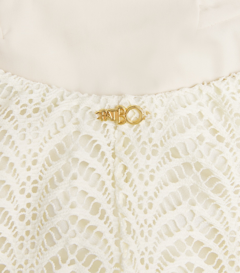 Wave Mesh Midi Dress OFF WHITE Image 5