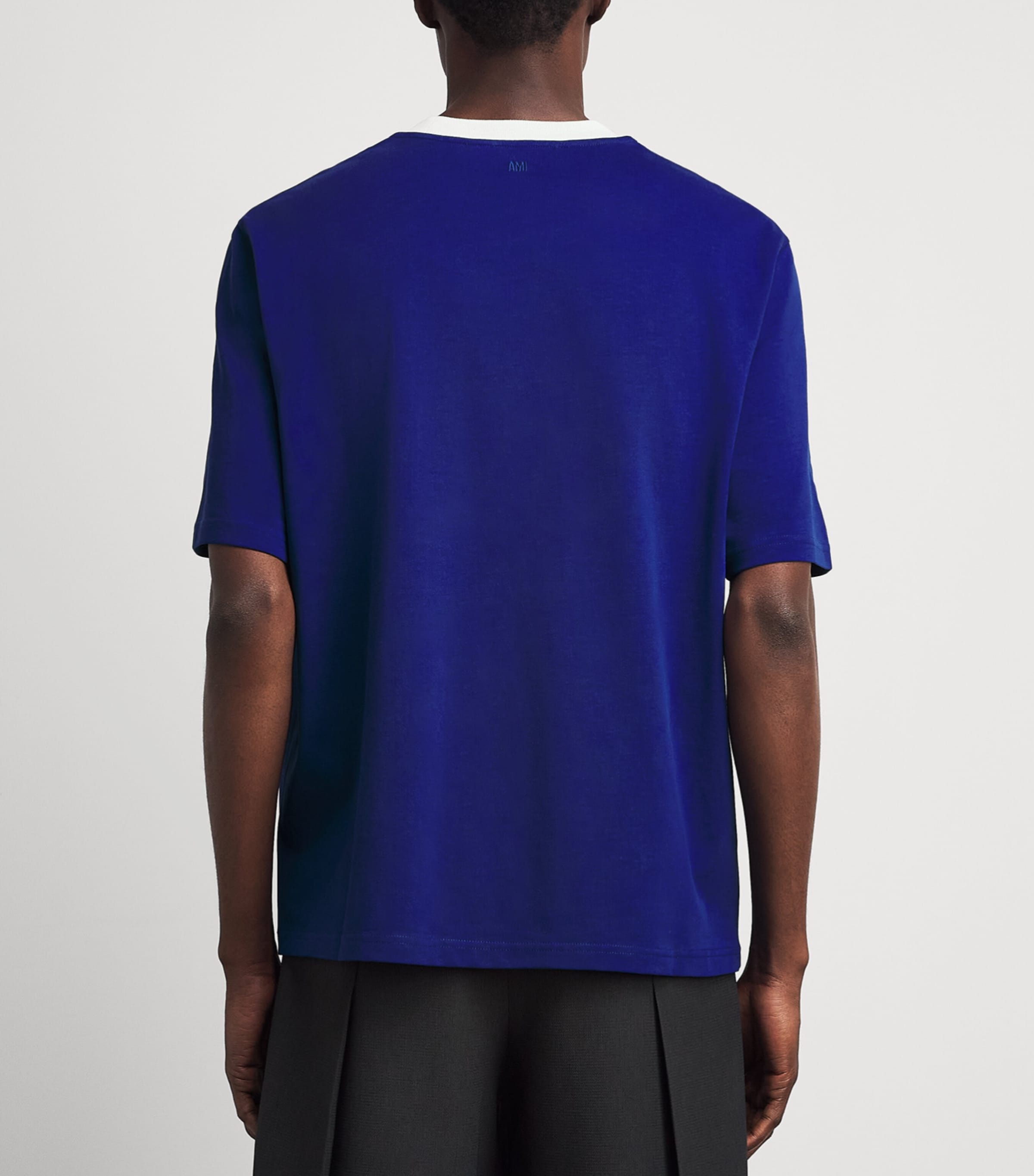 AMI Paris Mens Thank You T-Shirt Bleu Roi Image 5
