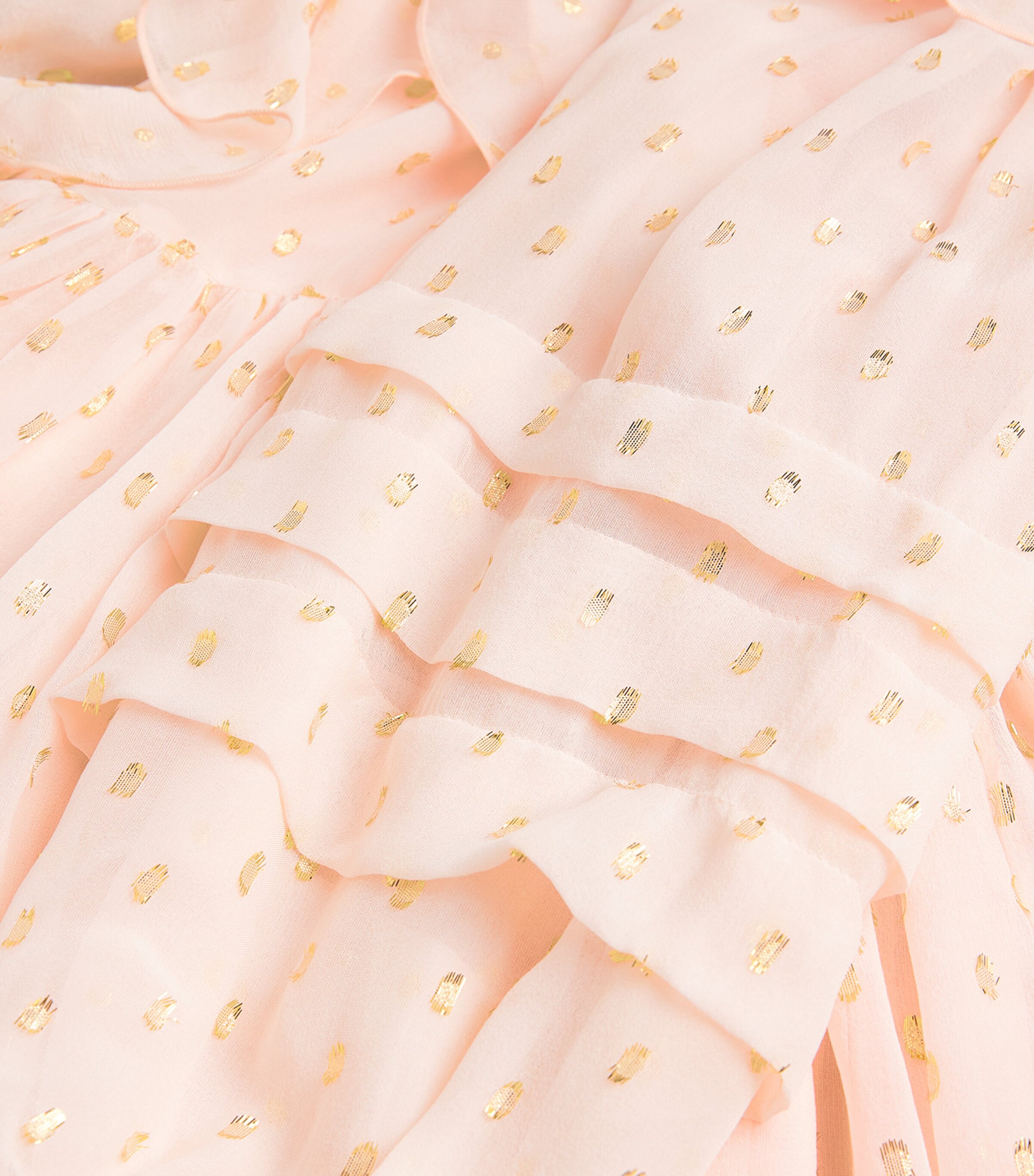 Silk Ruffled Ceremony Dress PETAL PINK Image 3