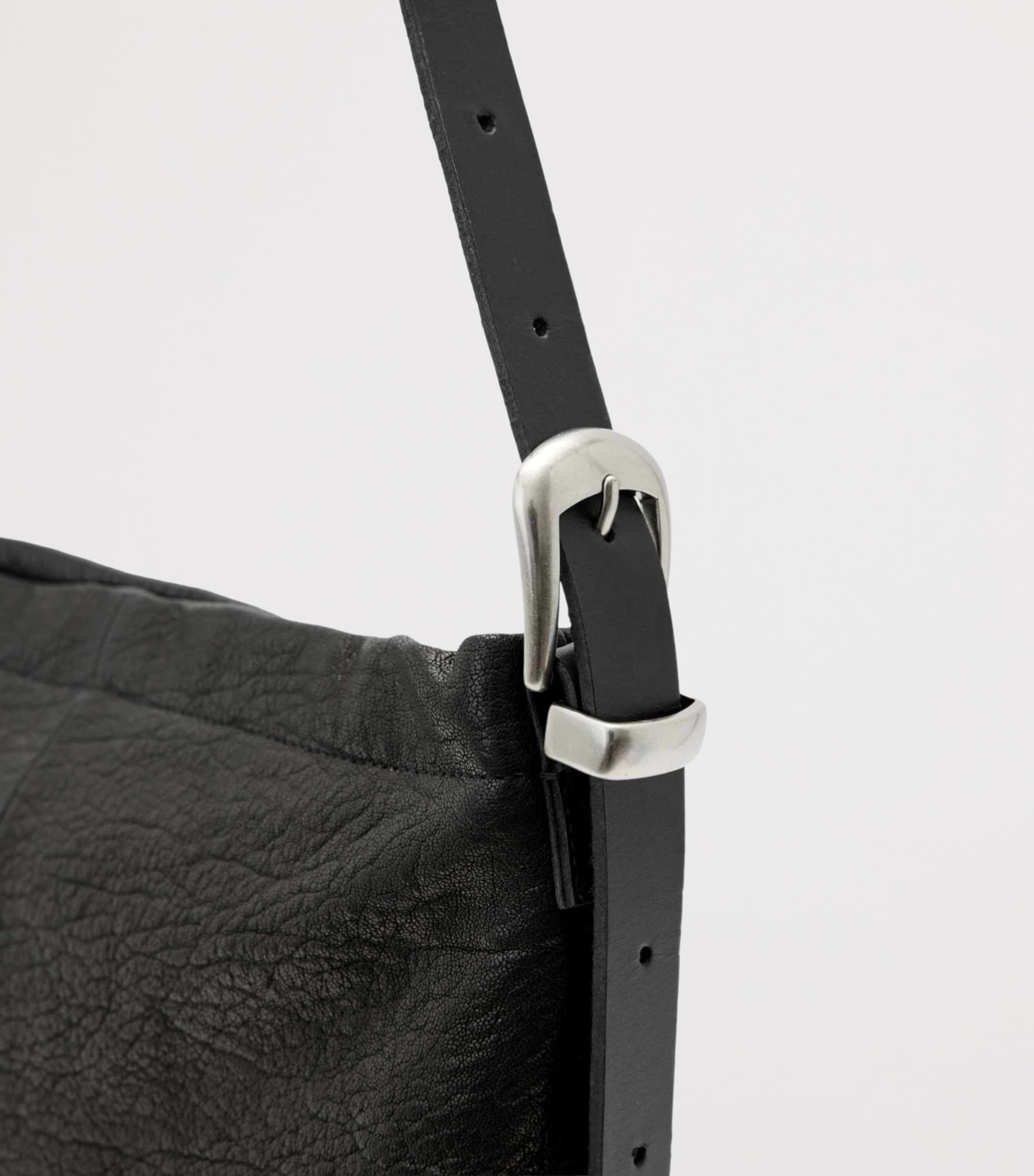 AllSaints Leather Haven Cross-Body Bag Black Image 5