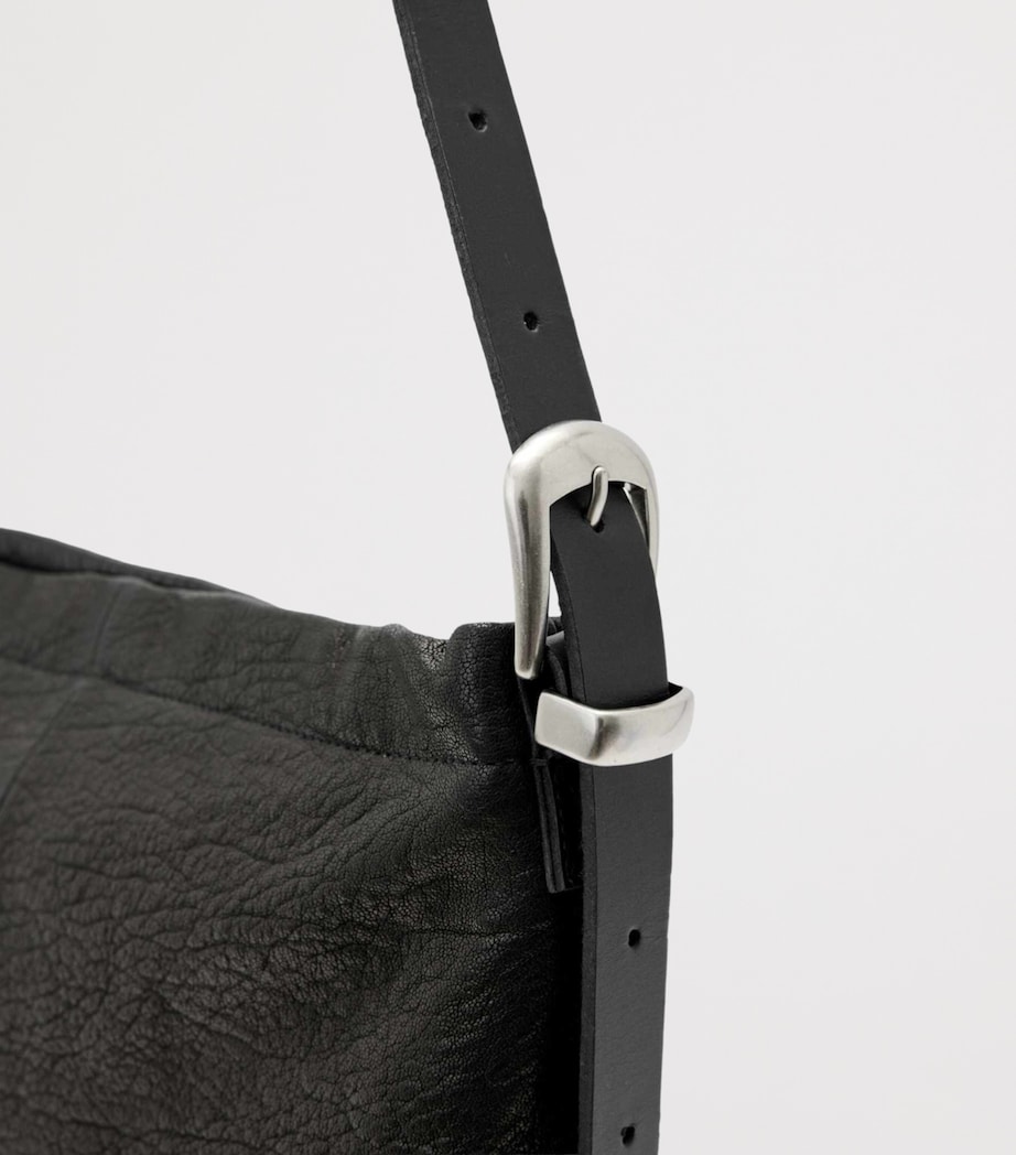 AllSaints Leather Haven Cross-Body Bag Black Image 5