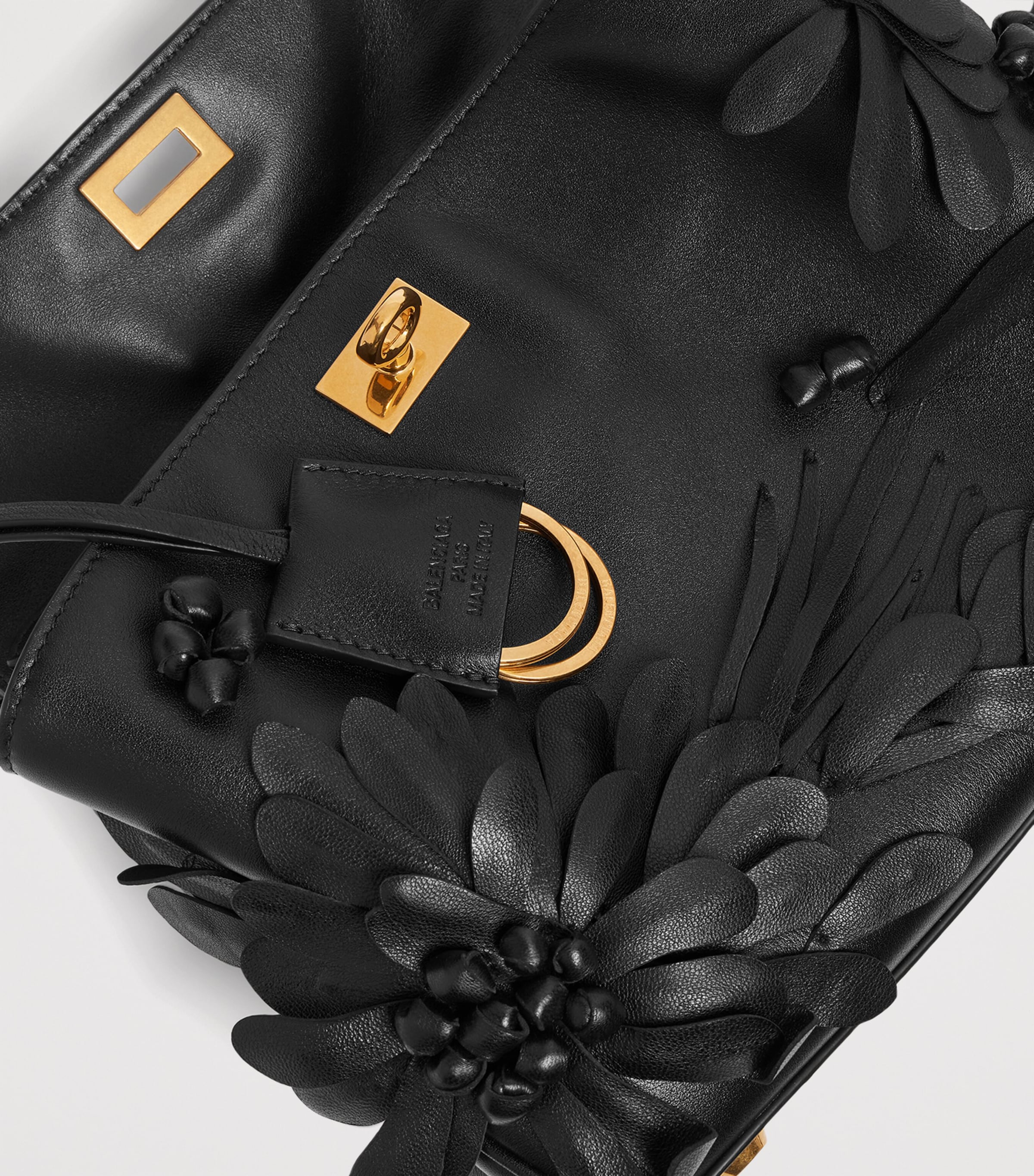 Balenciaga Mini Leather Floral Rodeo Top-Handle Bag Image 9