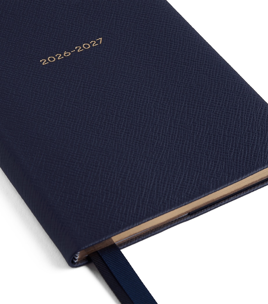 Smythson Leather Soho Weekly Diary 2026-2027 Navy Image 5
